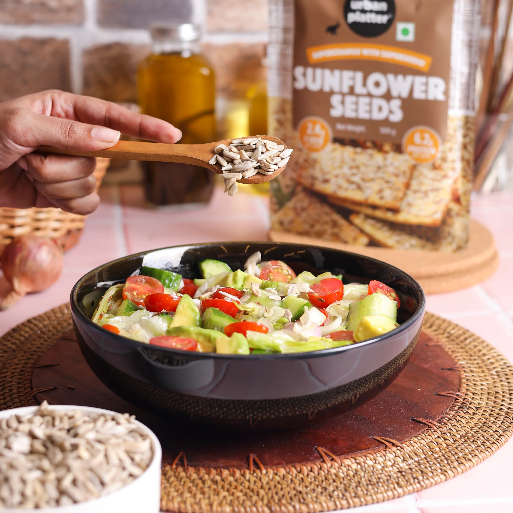 Raw Sunflower Seeds, 500g (Use in Salads, Trail Mixes, Baked Goods, Granola Bars, Desserts | Source of Protein & Fibre | Keto Diet Friendly | Immunity Booster | Pepitas Seed | Healthy Superfood Snack) - Image 5
