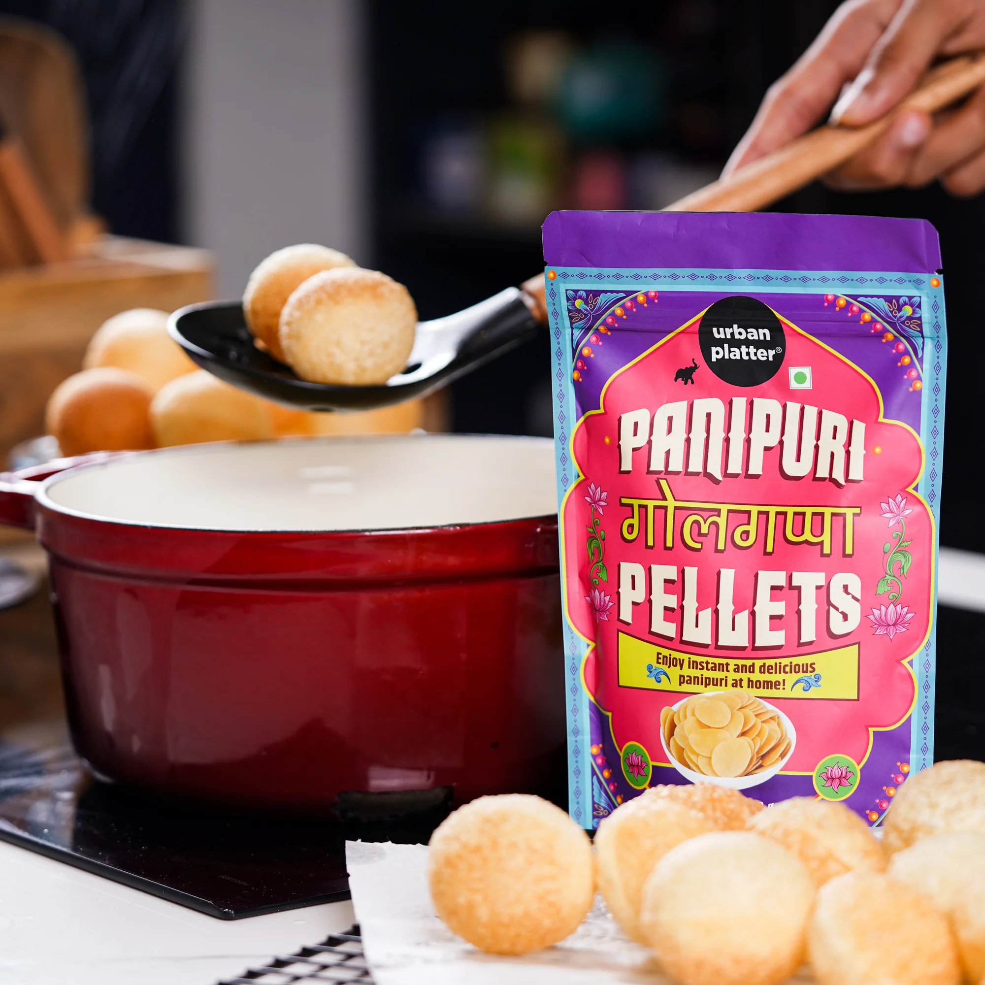 Ready-to-fry Dry Gol Gappa (Pani Puris) - Image 3