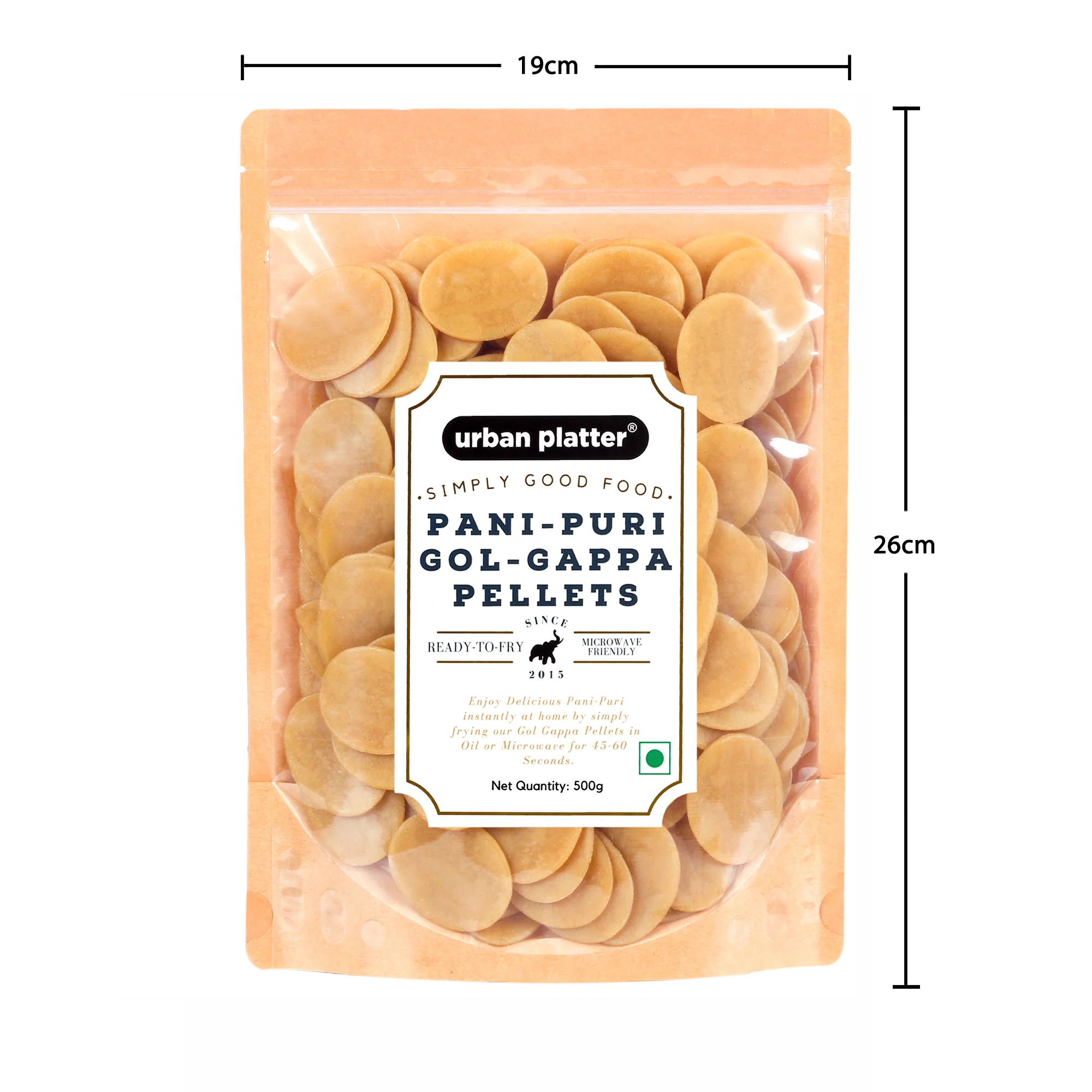 Ready-to-Fry Dry GOL Gappa (Pani Puris), 500g - Image 3