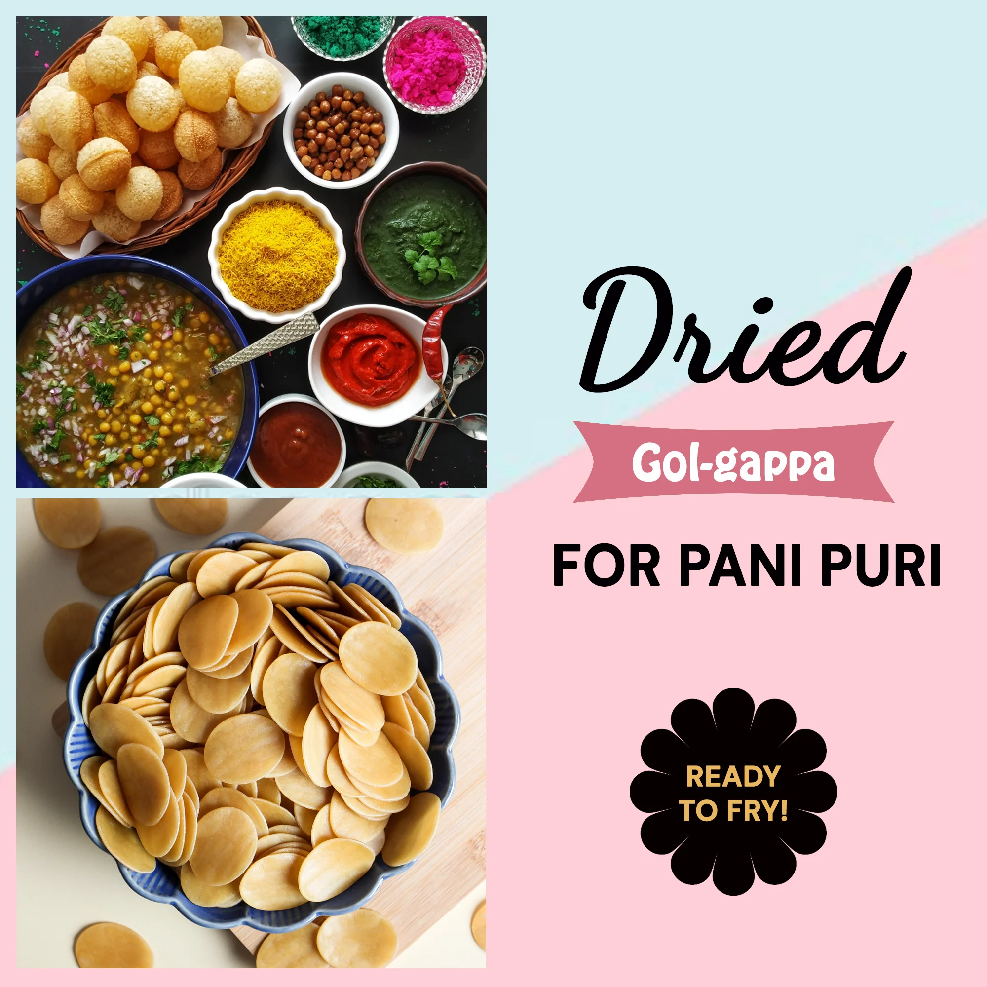 Ready-to-Fry Dry GOL Gappa (Pani Puris), 500g - Image 7