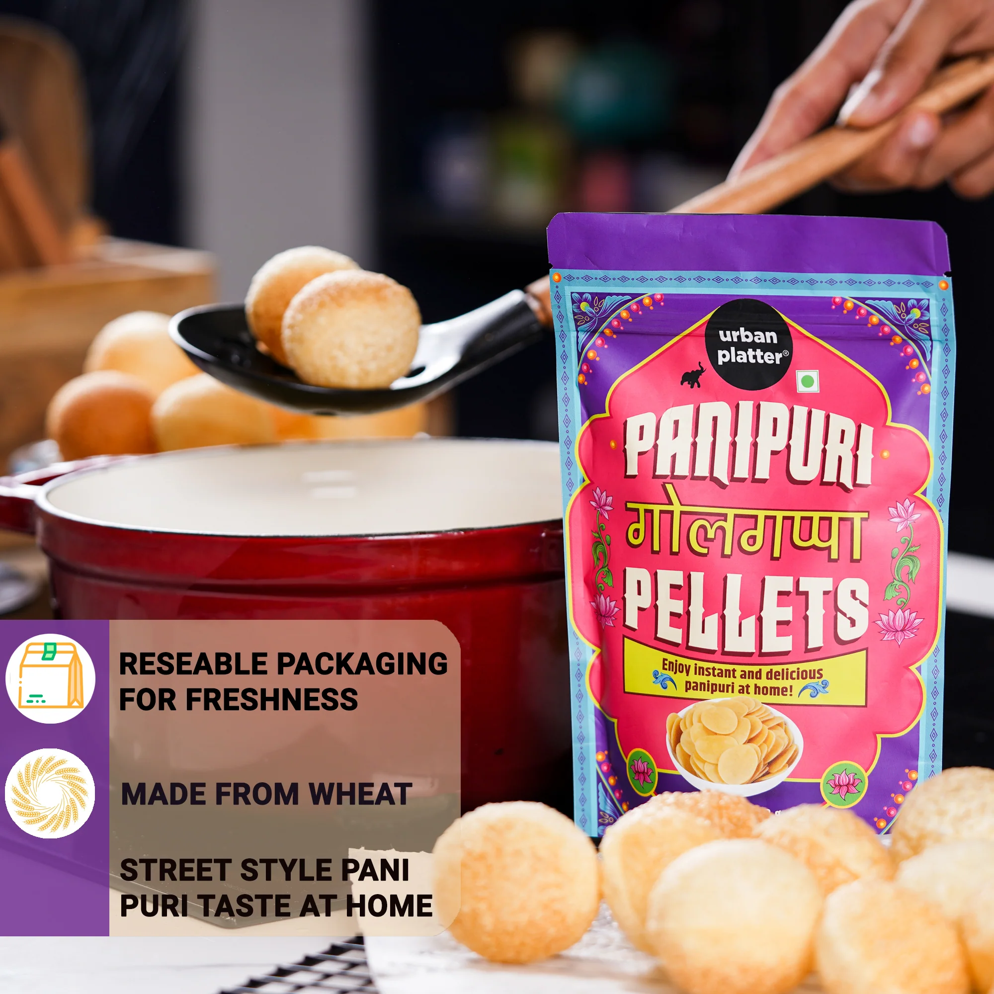 Ready-to-fry Dry Gol Gappa (Pani Puris) - Image 8