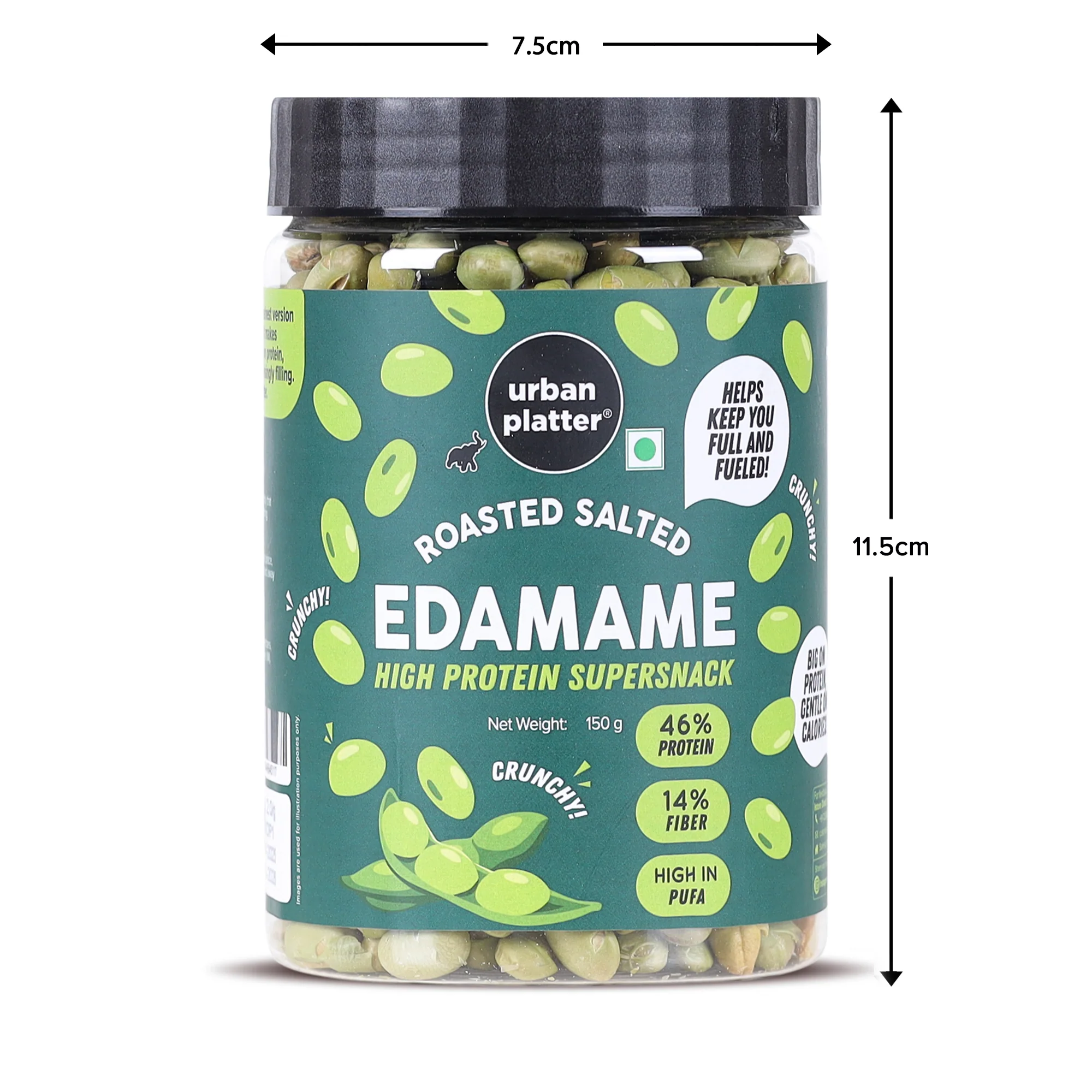 Roasted Salted Edamame (46% Protein, 14% Fiber, Lightly Salted Young Green Soybeans, Highest Plant Protein Supersnack) - Image 16