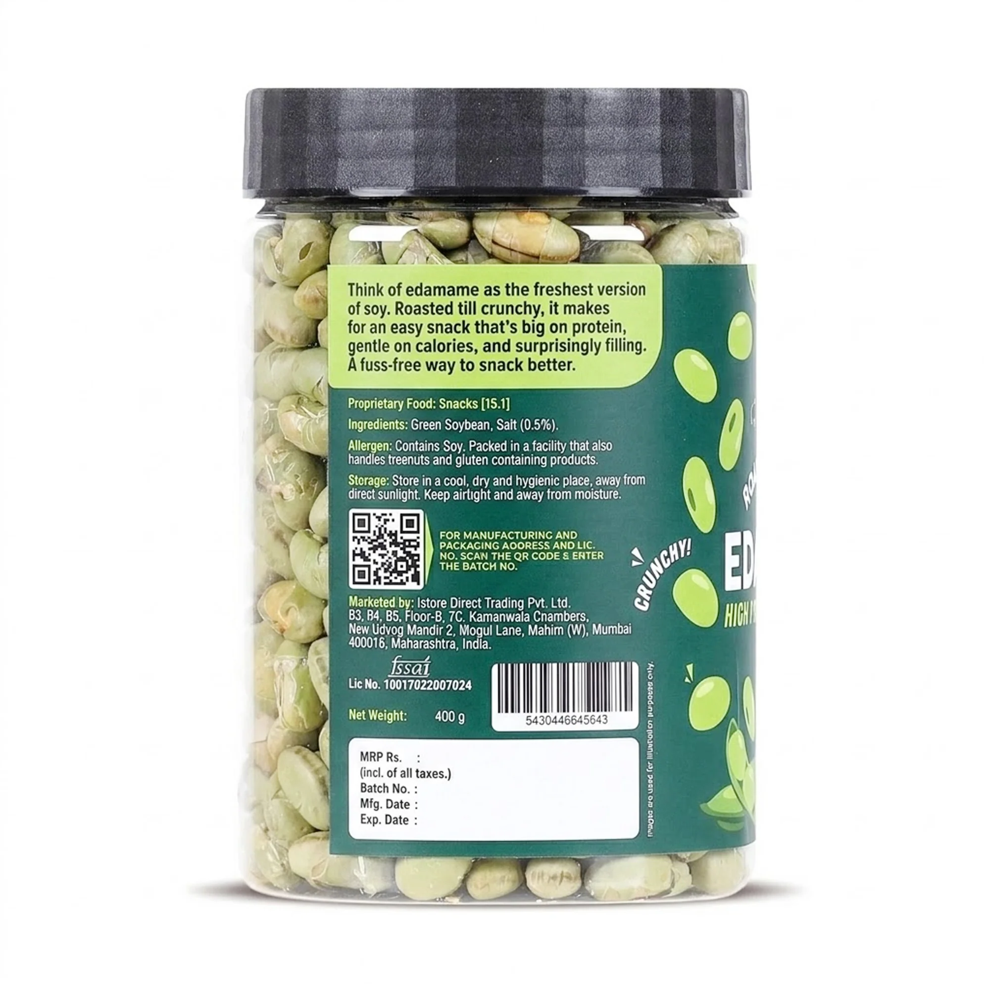 Roasted Salted Edamame (46% Protein, 14% Fiber, Lightly Salted Young Green Soybeans, Highest Plant Protein Supersnack) - Image 18