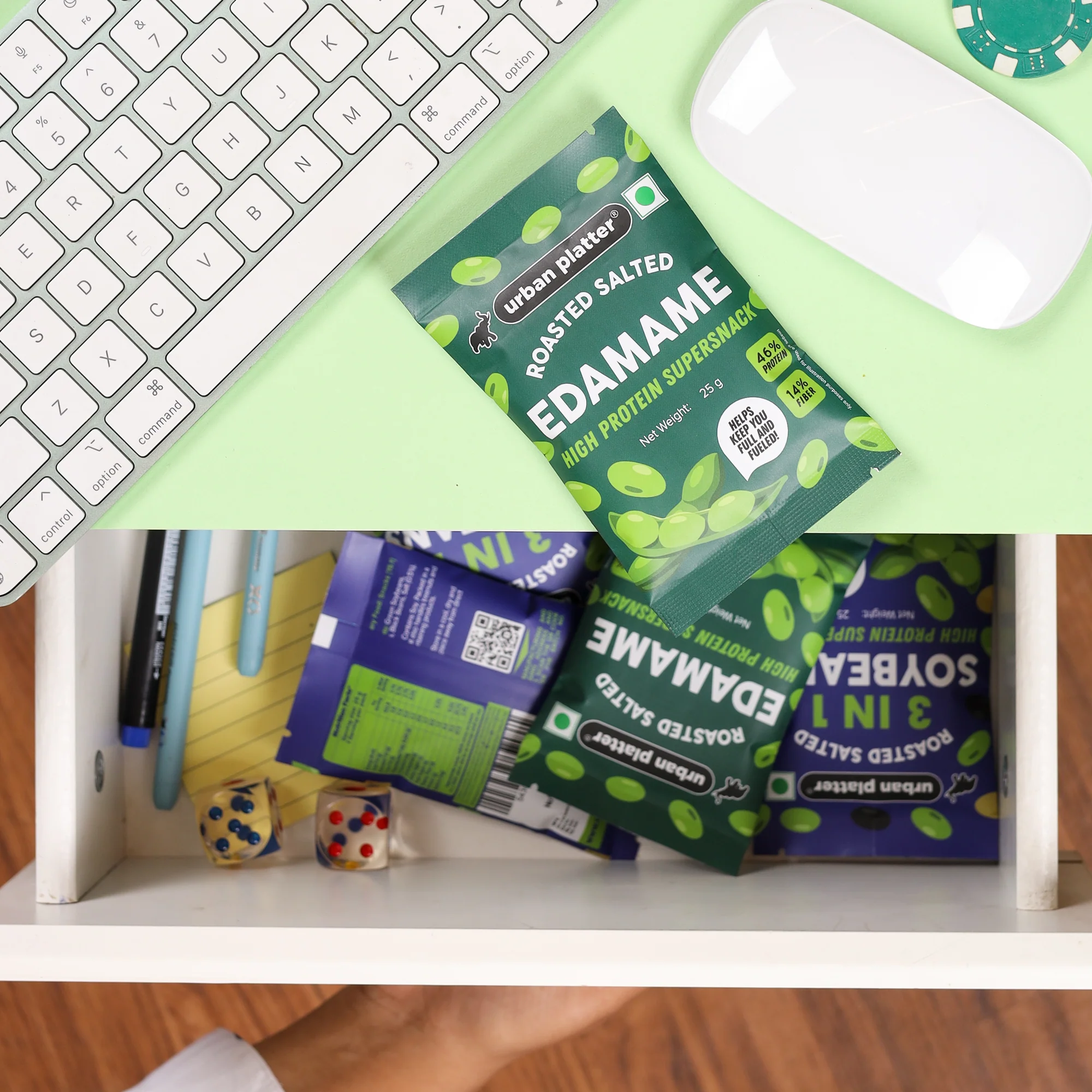 Roasted Salted Edamame, 25g (46% Protein, 14% Fiber, Lightly Salted Young Green Soybeans, Highest Plant Protein Supersnack) - Image 6