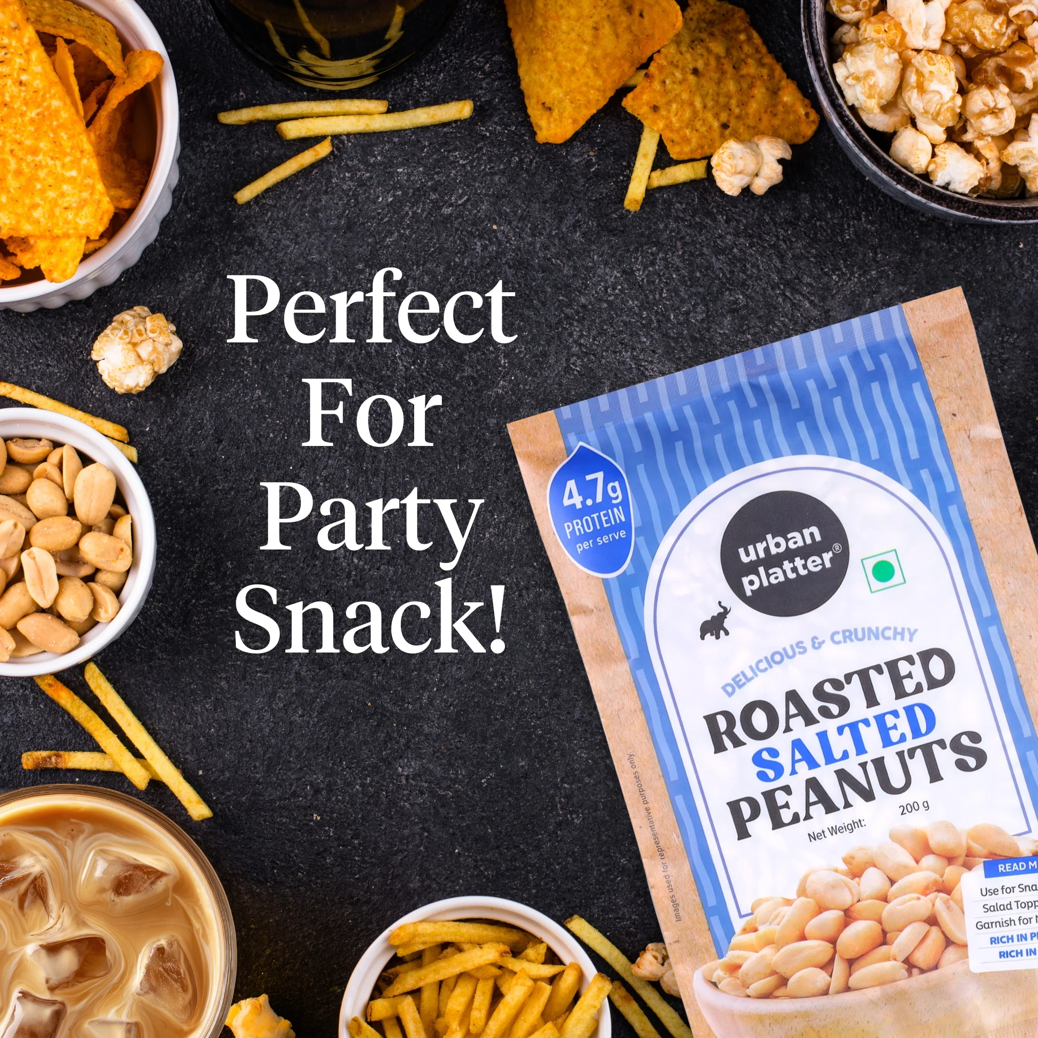 Roasted Salted Peanuts, 200g (Skin Removed | Vacuum Packed | Product of Bharuch | Oil-Free) - Image 5