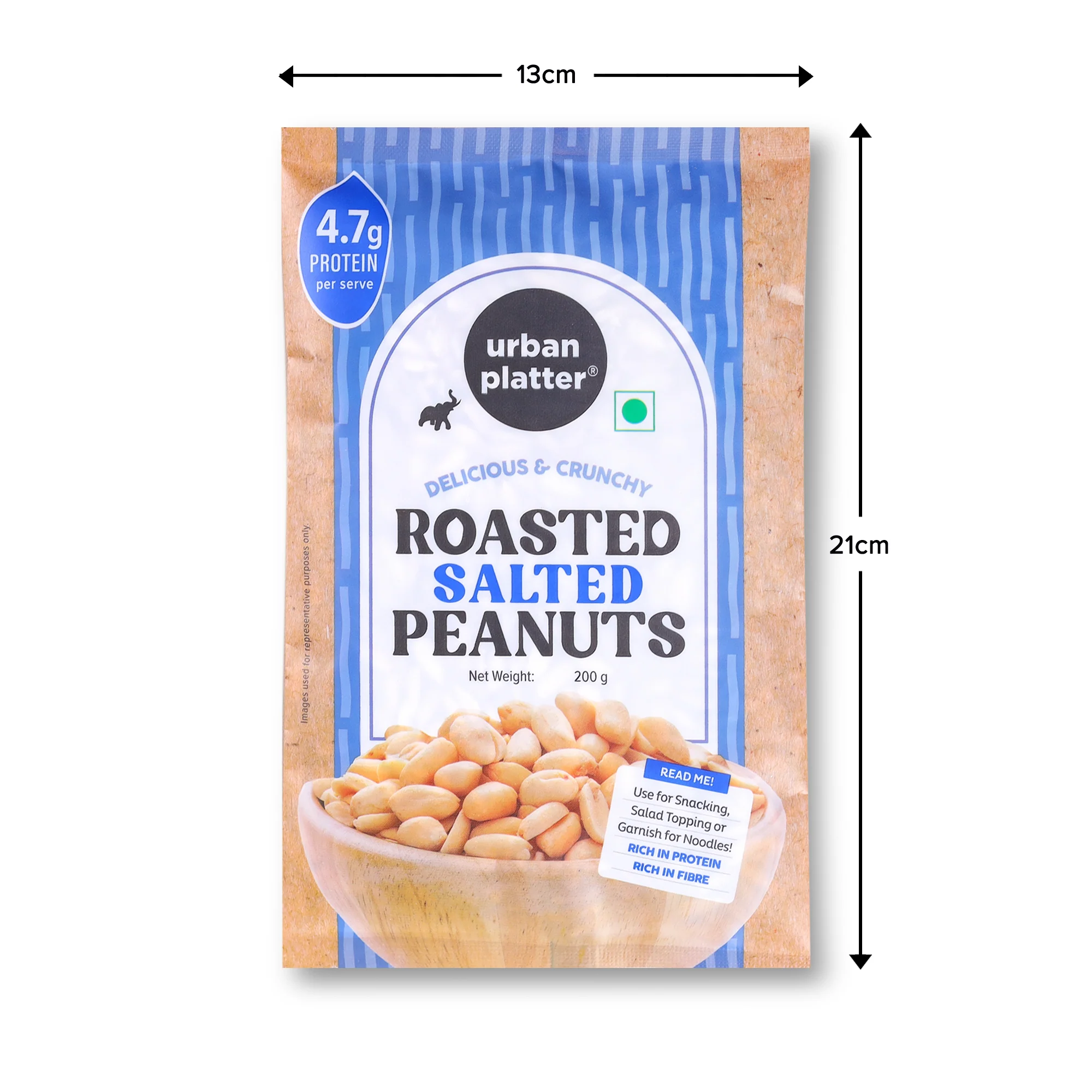 Roasted Salted Peanuts, 200g (Skin Removed | Vacuum Packed | Product of Bharuch | Oil-Free) - Image 7