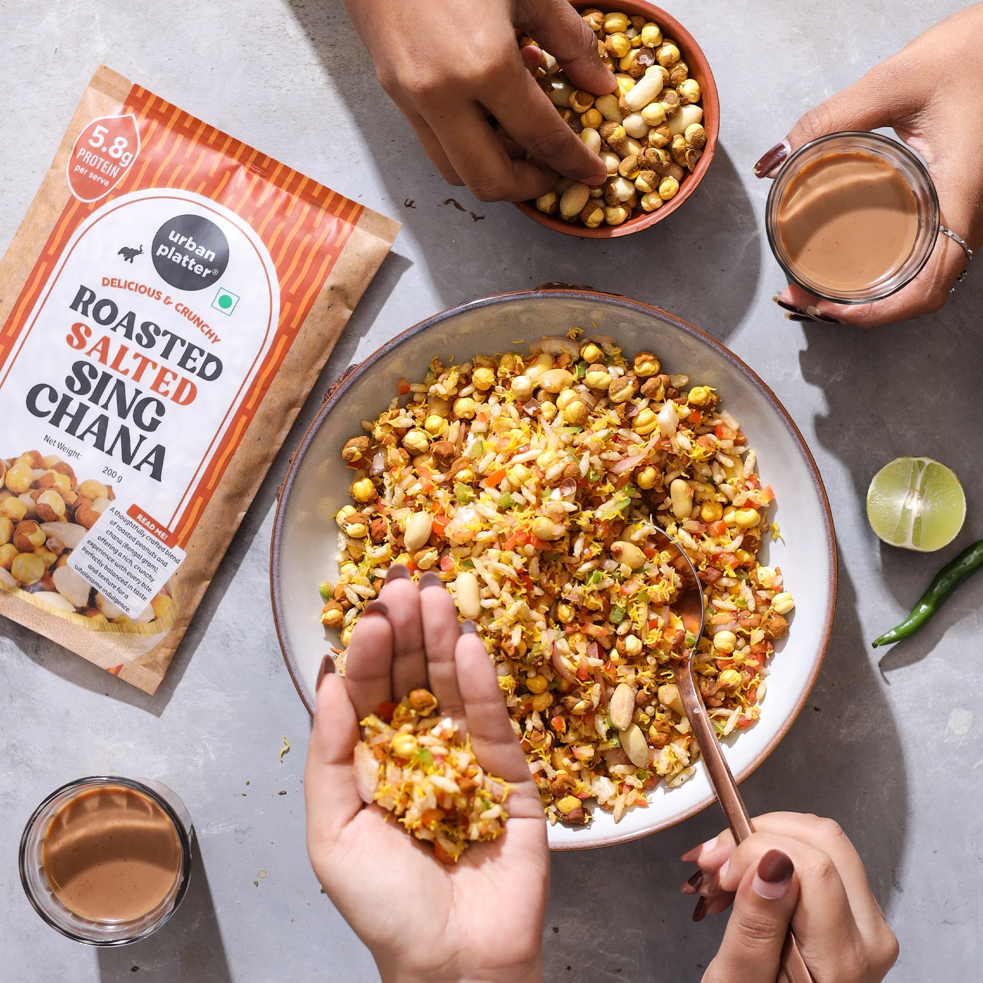 Roasted Salted Sing Chana, 200g (The OG Indian Protein-rich Healthy Snack | Vacuum Packed) - Image 6