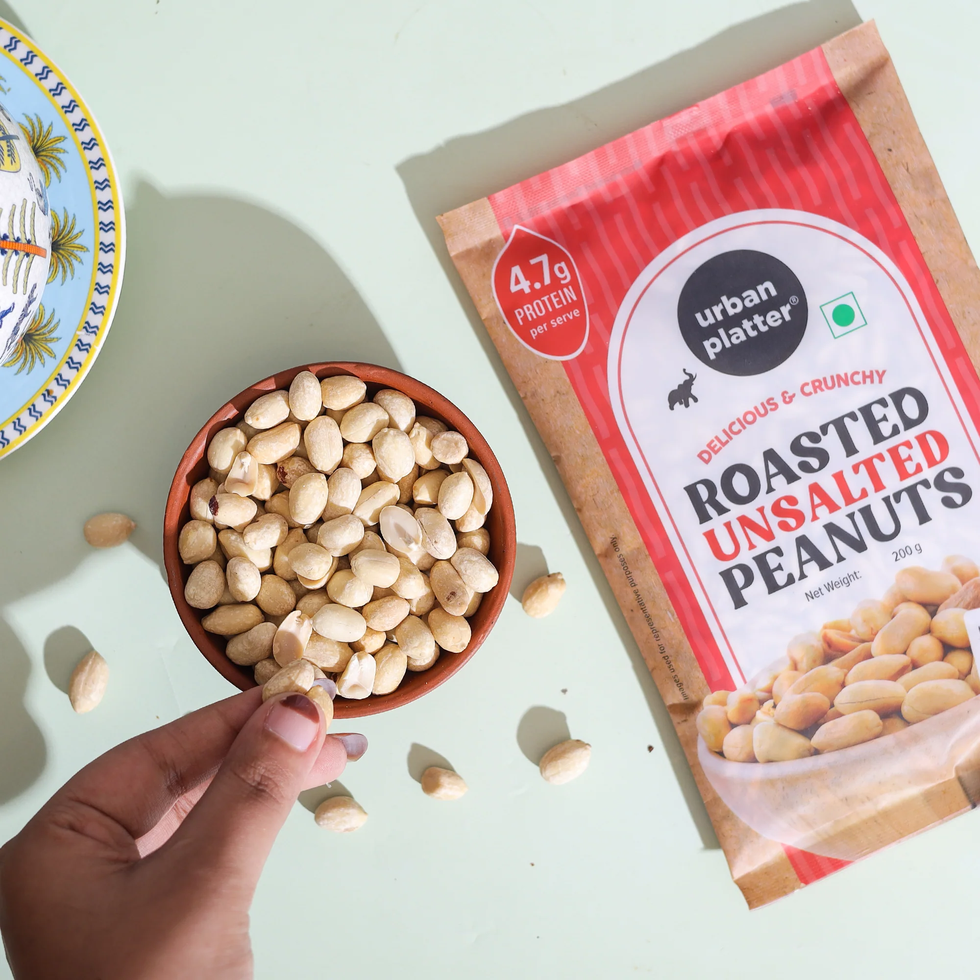 Roasted Unsalted Peanuts, 200g (Skin Removed | Vacuum Packed | Product of Bharuch | Oil-Free) - Image 3