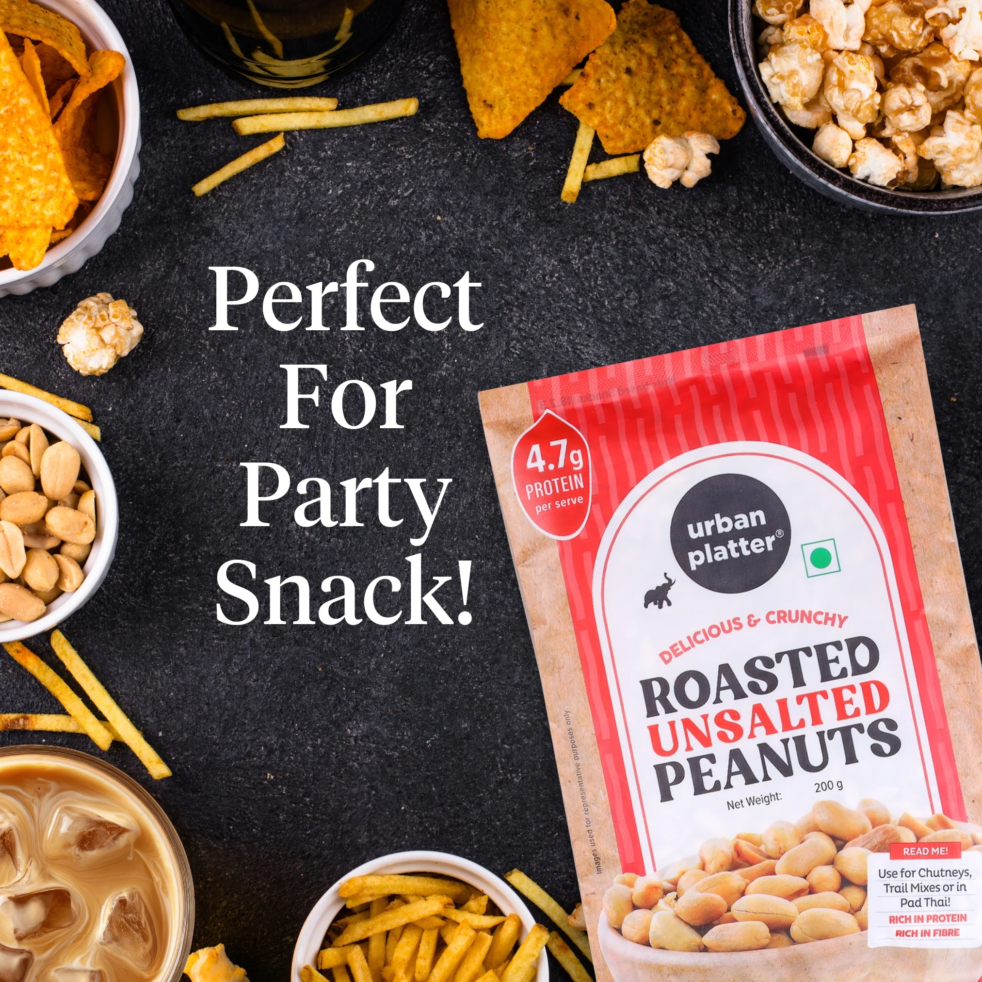 Roasted Unsalted Peanuts, 200g (Skin Removed | Vacuum Packed | Product of Bharuch | Oil-Free) - Image 5