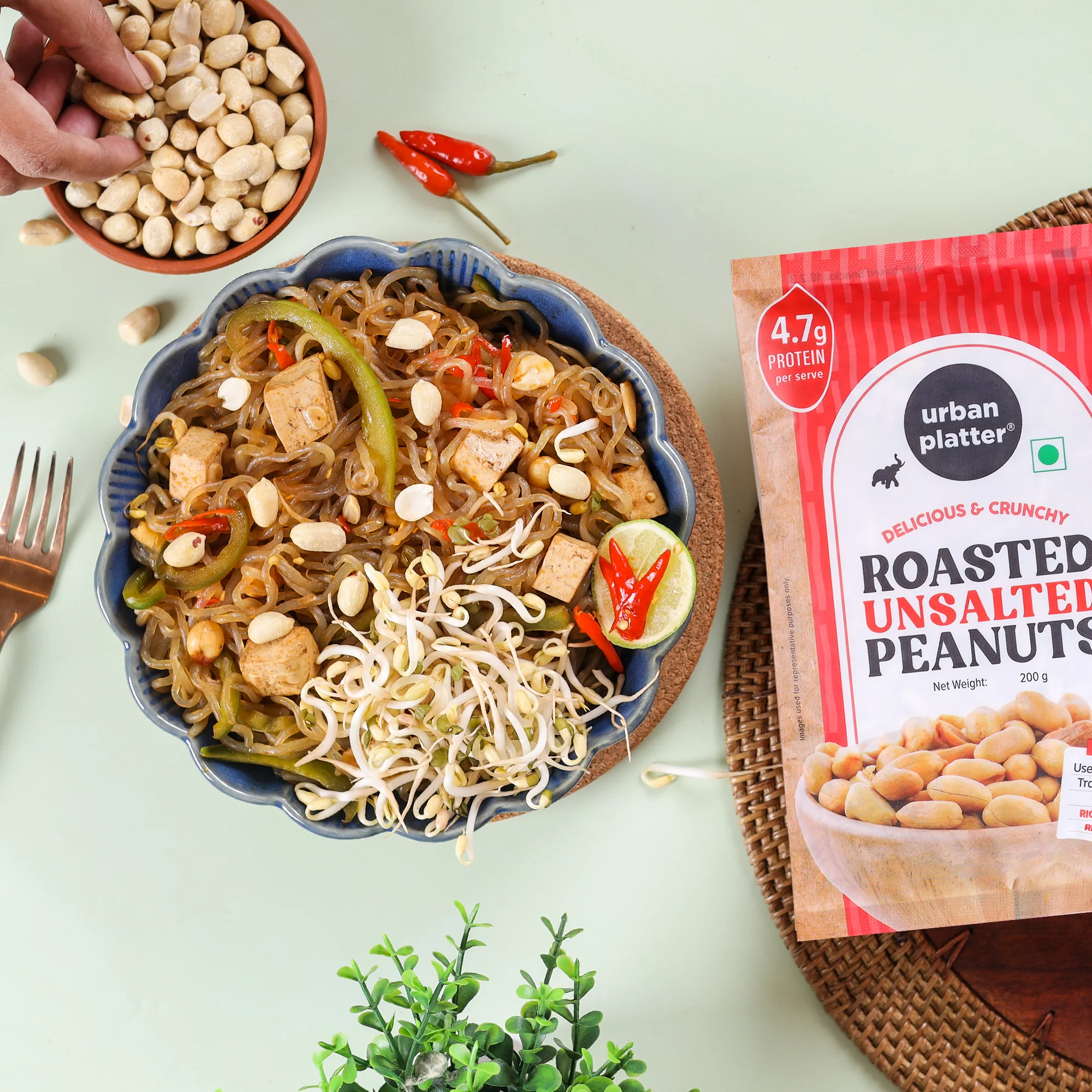 Roasted Unsalted Peanuts, 200g (Skin Removed | Vacuum Packed | Product of Bharuch | Oil-Free) - Image 6