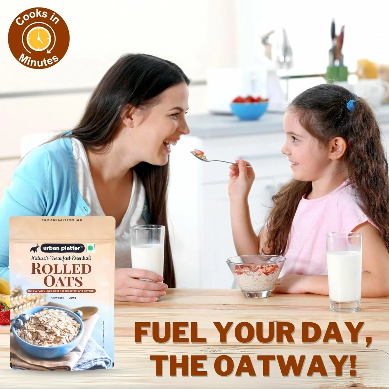 Rolled Oats, 250g (Whole Grain Oats | Breakfast Cereal I Old-Fashioned Oats) - Image 7
