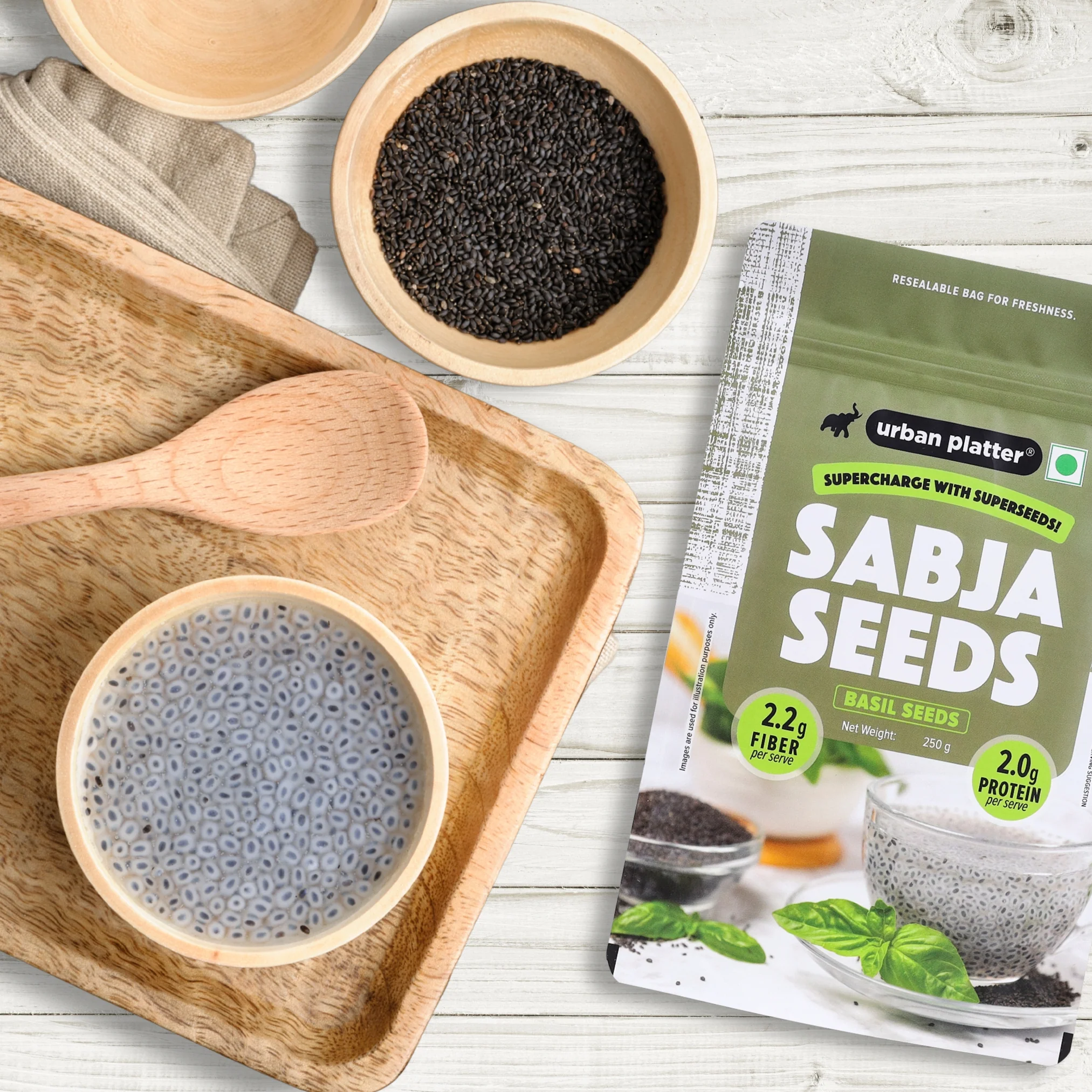Sabja Seeds, 250g (Natural Body Coolant, Aids in Digestion, Ayurveda Superfood, Rich in Protein & Fiber) - Image 4