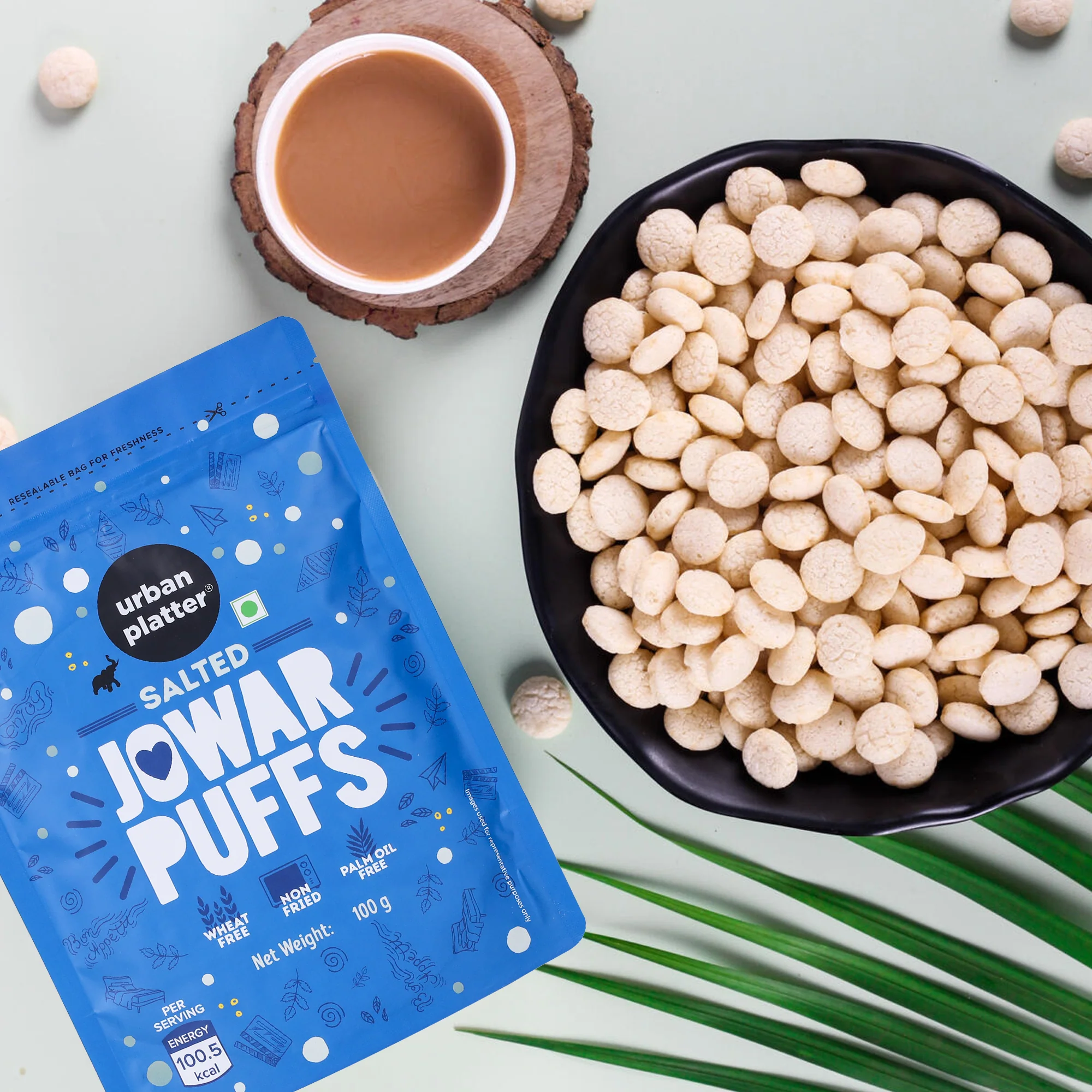Jowar Puffs, 100g (Gluten-free, Palm-oil-free, Baked, Not Fried, Light & Crunchy, Made from Sorghum) - Image 4