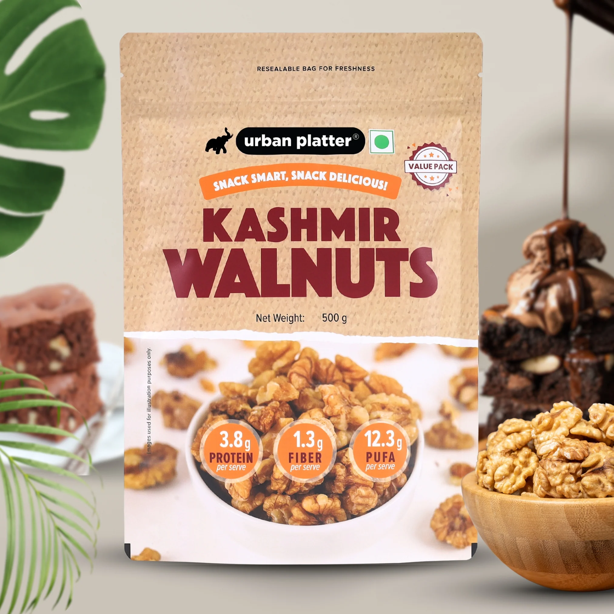 Kashmir Walnut Kernels, 500g (Shelled Halves | Akhrot Giri | Grown in India | Rich in Omega-3 & Antioxidants) - Image 6