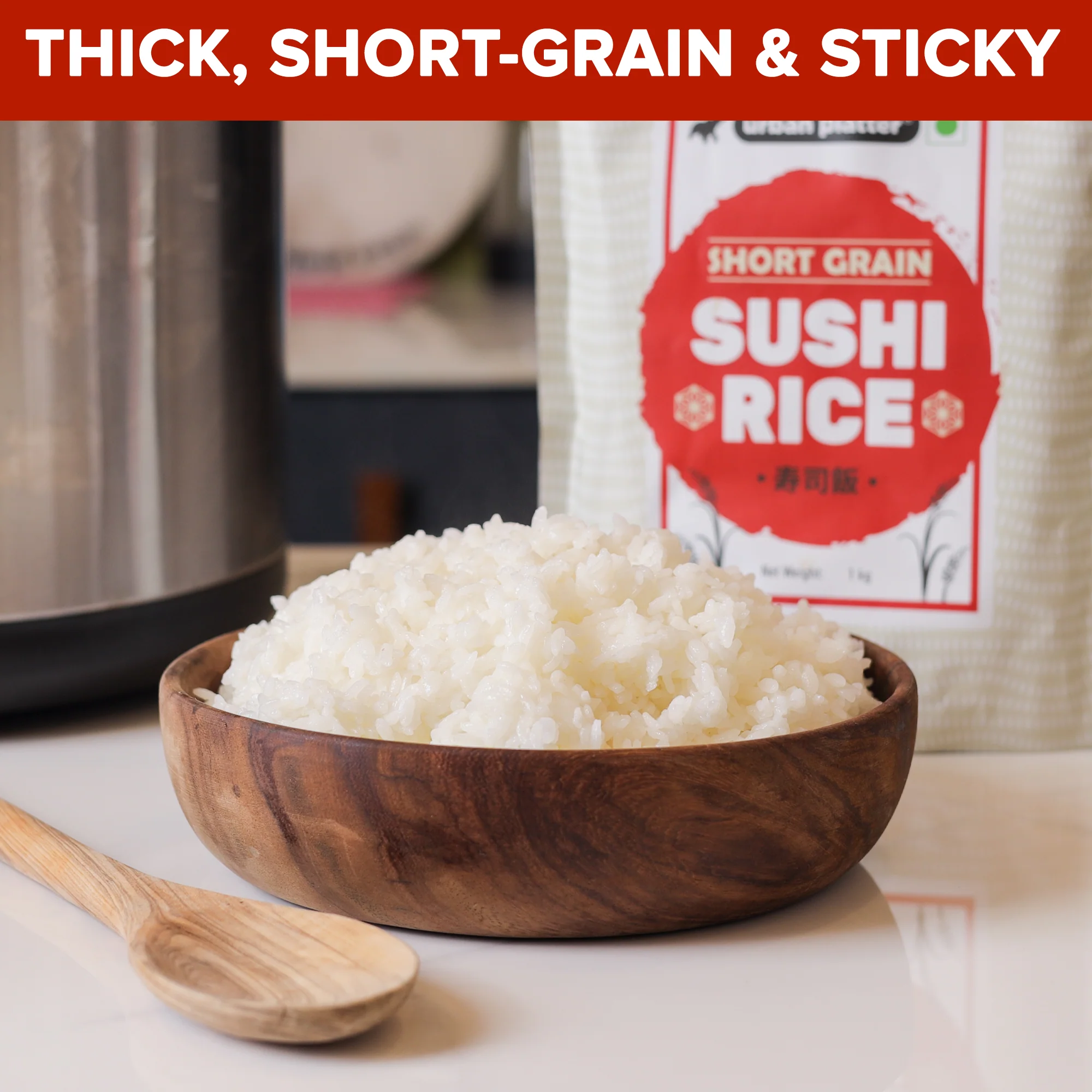 Short Grain Sushi Rice, 1 kg (Japanese Cuisine | Sticky and Aromatic) - Image 6