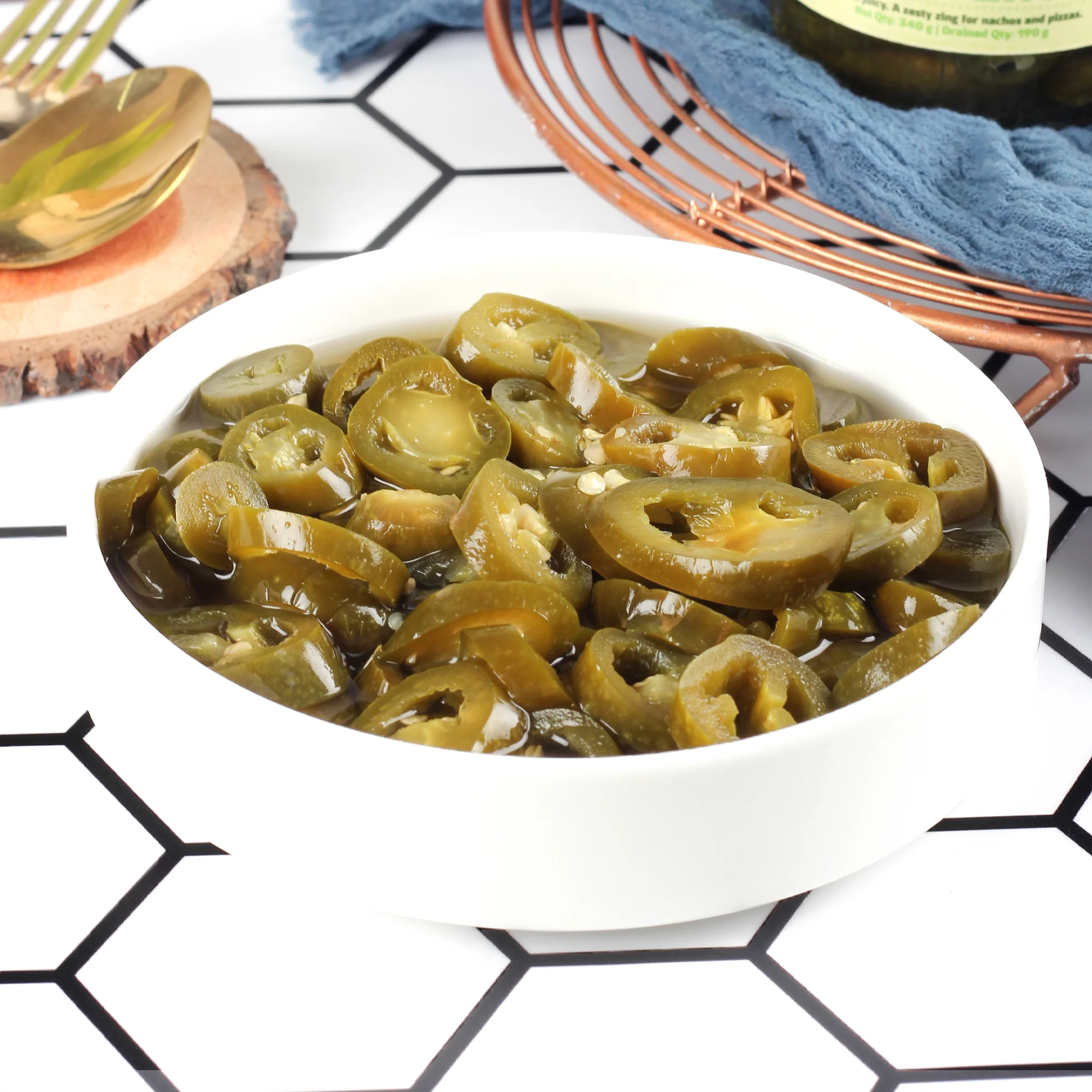 Sliced Jalapenos, 340g [ Tangy & Spicy, Great Topping for Pizza, Tacos, Nachos] - Image 4