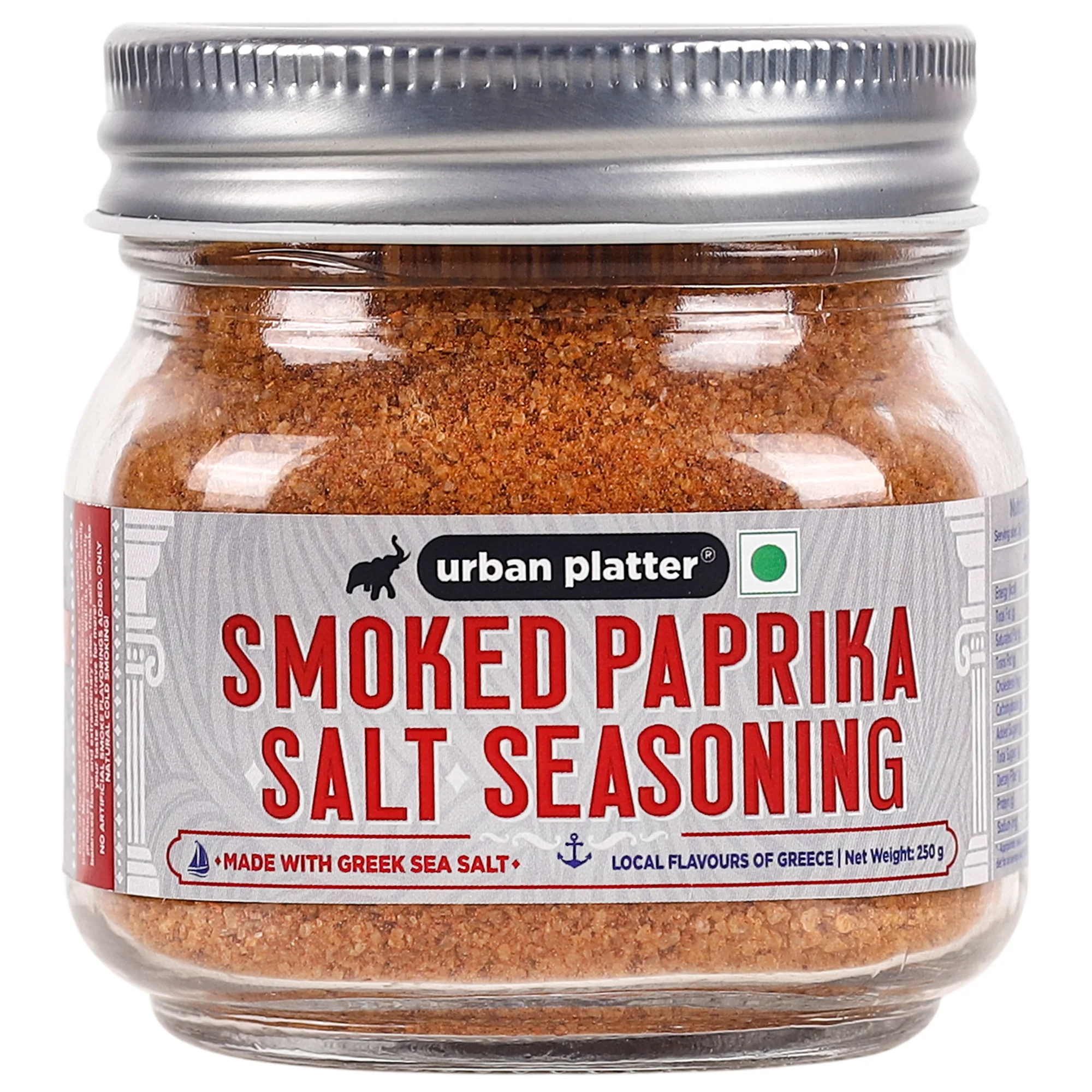 Smoked Paprika Salt Seasoning, (Product of Greece, Made from Greek Sea Salt, Naturally Cold Smoked, Season Vegetables)
