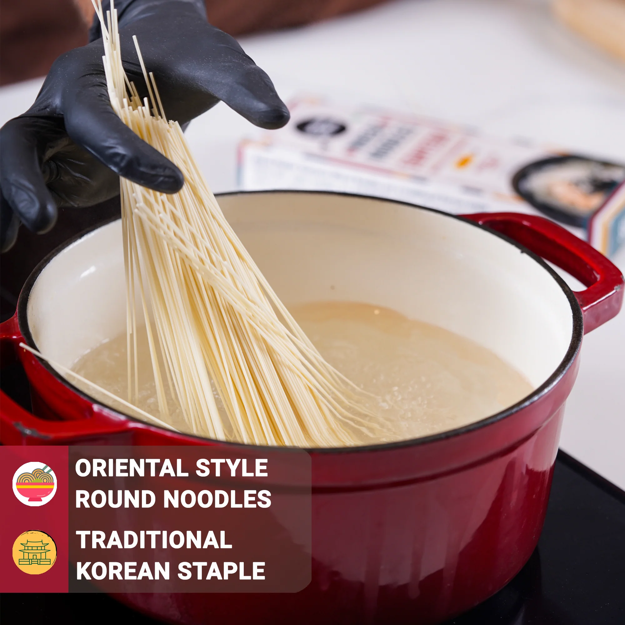 Somyeon Wheat Noodles, 500g (Thin Korean Noodles | Light & Delicate Texture | Perfect for Cold Noodles & Light Sauces) - Image 3
