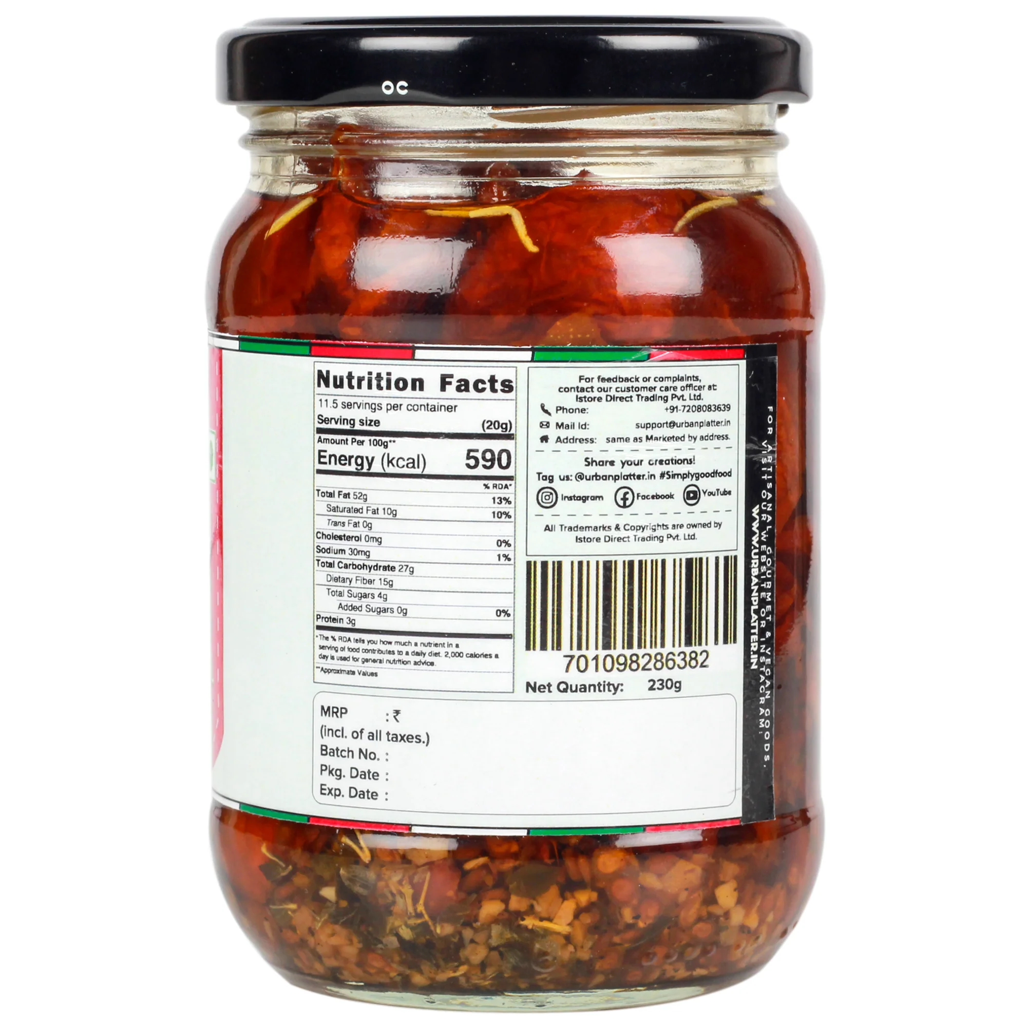 Sun-Dried Tomato in Extra Virgin Olive Oil, 230g - Image 3