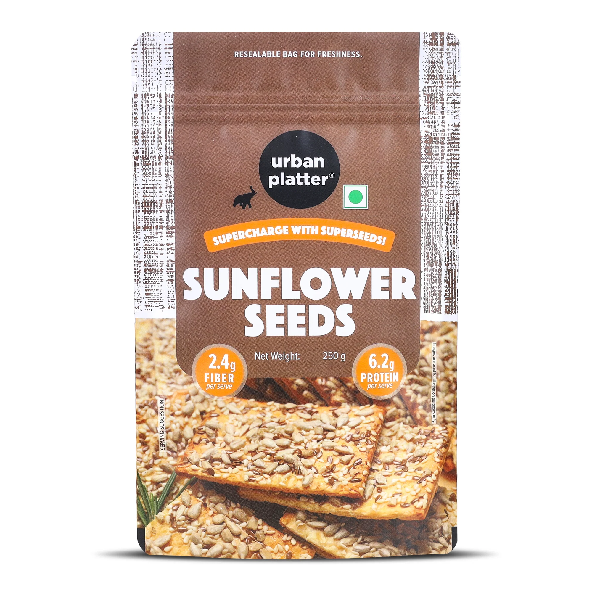 Sunflower Seeds, 250g (Protein & Fibre Rich, Vitamin E-Rich, Snacking, Salads & Baking)
