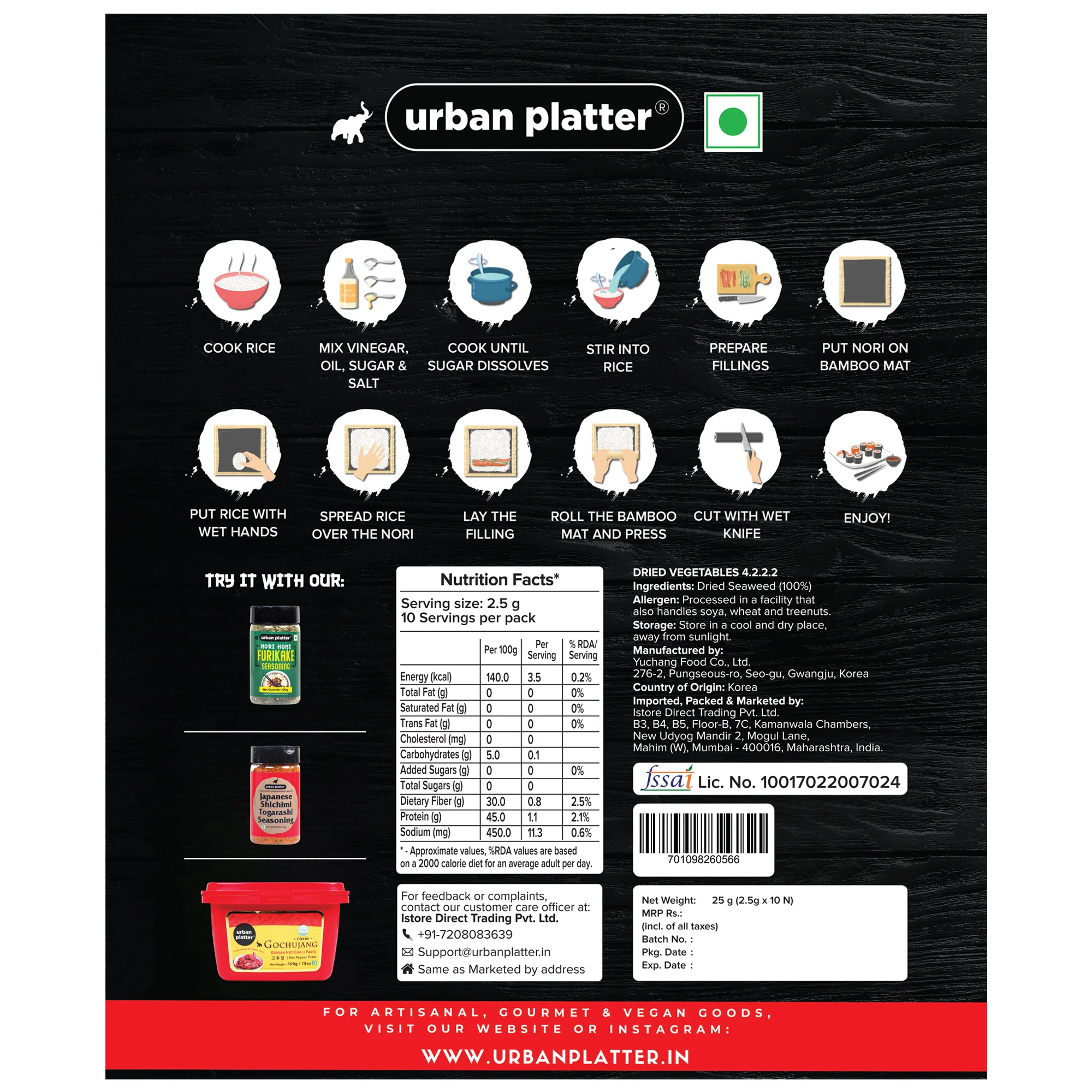 Sushi Nori Sheets, (Roasted Seaweed Sheets | Umami-Rich | Essential for Sushi & Asian Cuisine | Product of Korea) - Image 2