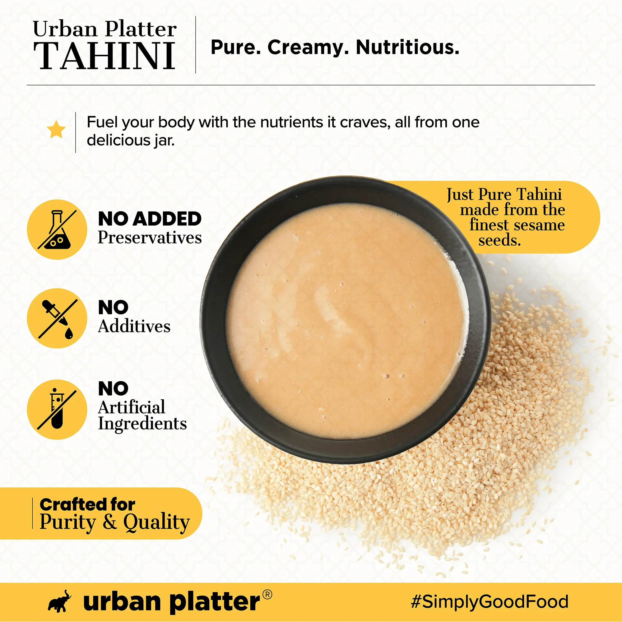 Tahini Paste, 500g (Smooth & Creamy White Sesame Paste, No Additives, Ideal for Hummus, Shawarma Sauce, Baba Ghanoush & Salad Dressings) - Image 6