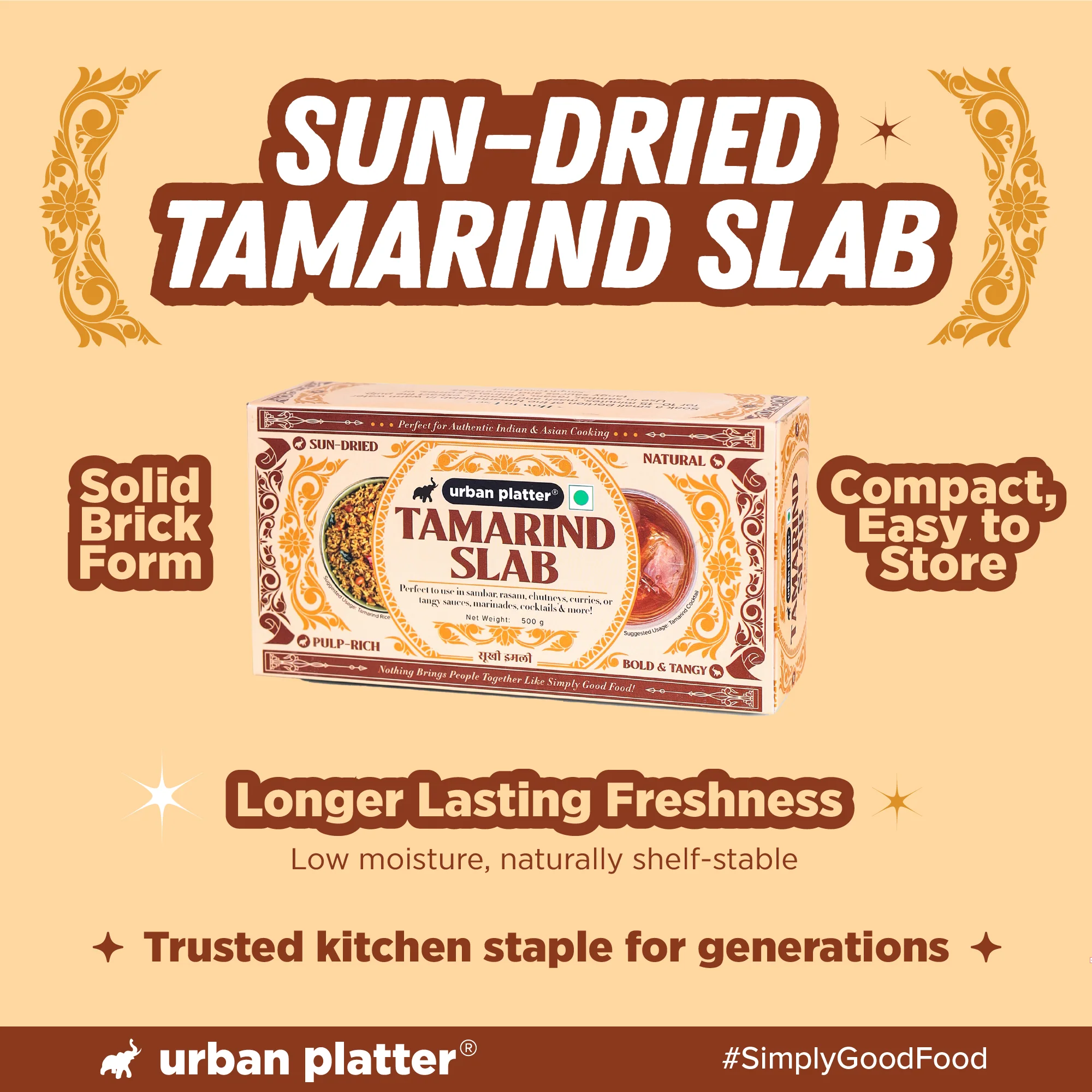 Tamarind Slab, 500g (Imli Block | Natural, Seedless & Sundried | Ideal for Cooking, Chutneys & Curries) - Image 7