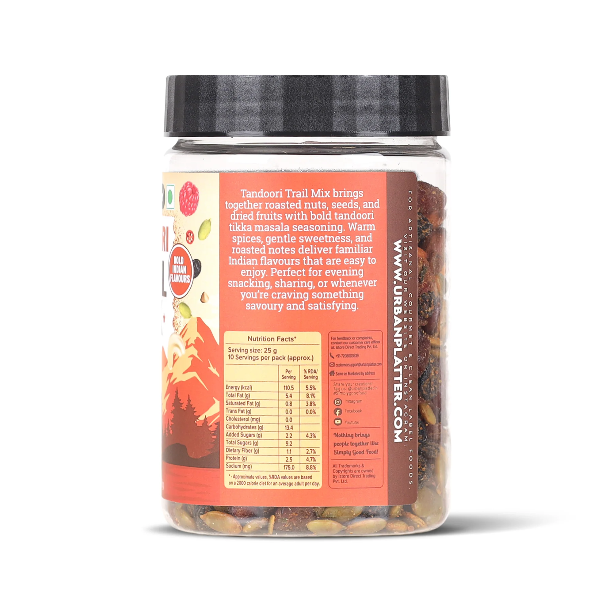 Tandoori Trail Mix, 250g (Spiced Nuts, Seeds & Dried Fruits | Bold Indian Flavour | Crunchy Savoury Snack) - Image 3