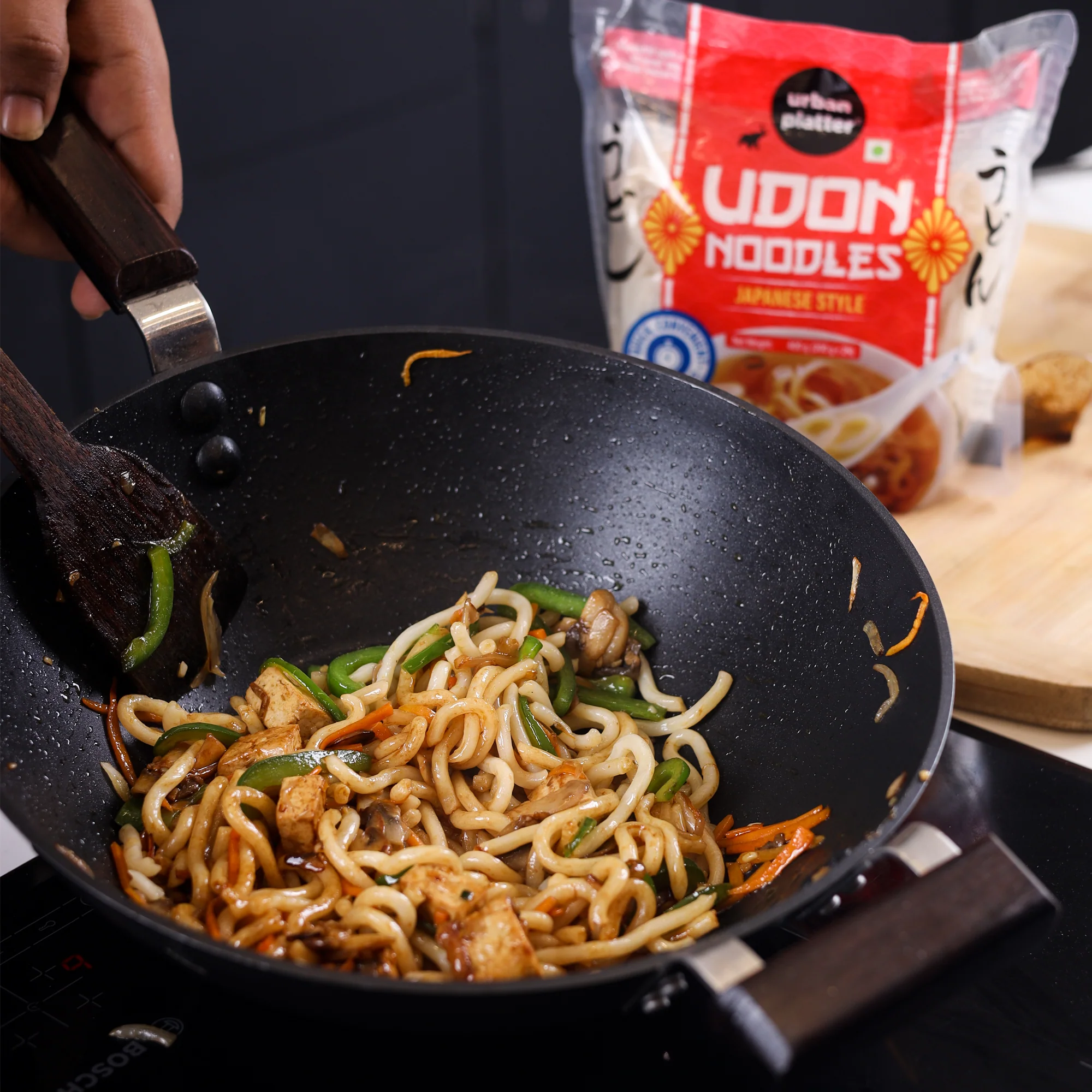 Thick Udon Noodles, 400g (2N x 200g | Ready to Use | Use in Ramen and Stir Fries) - Image 5