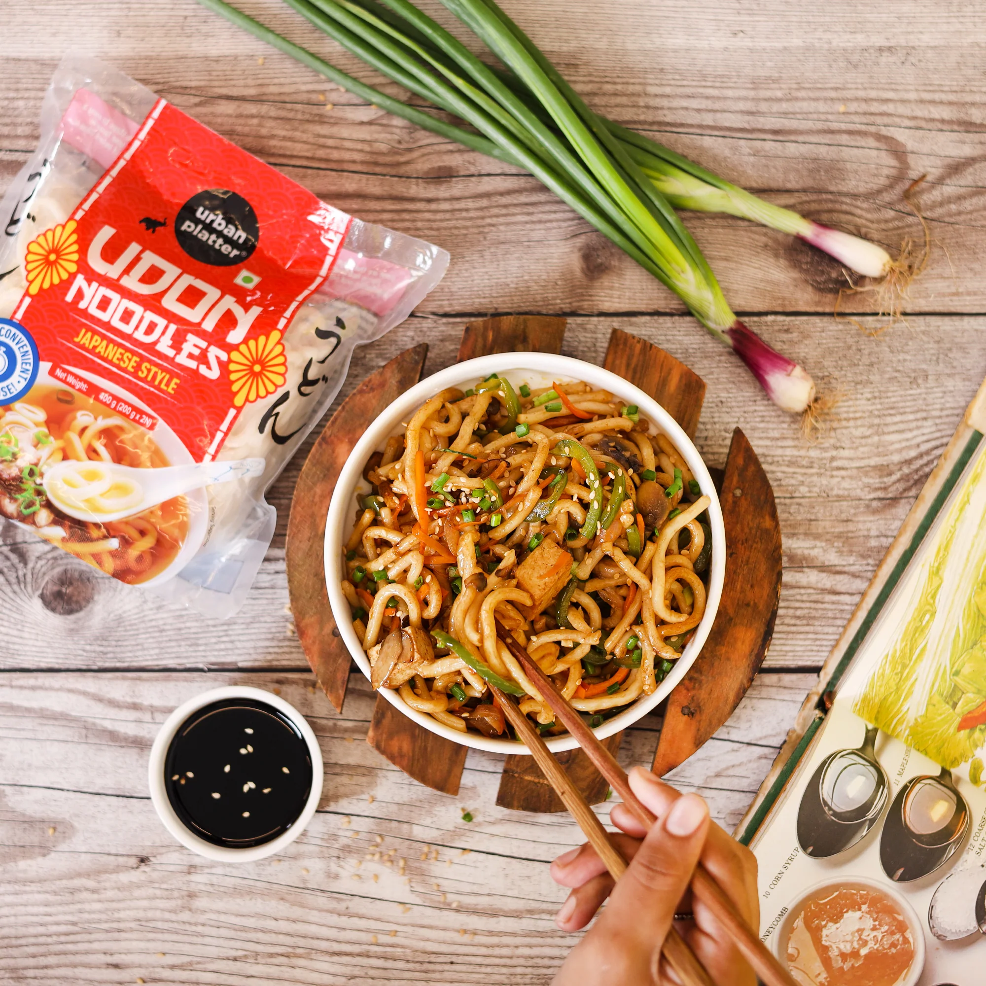 Thick Udon Noodles, 400g (2N x 200g | Ready to Use | Use in Ramen and Stir Fries) - Image 6