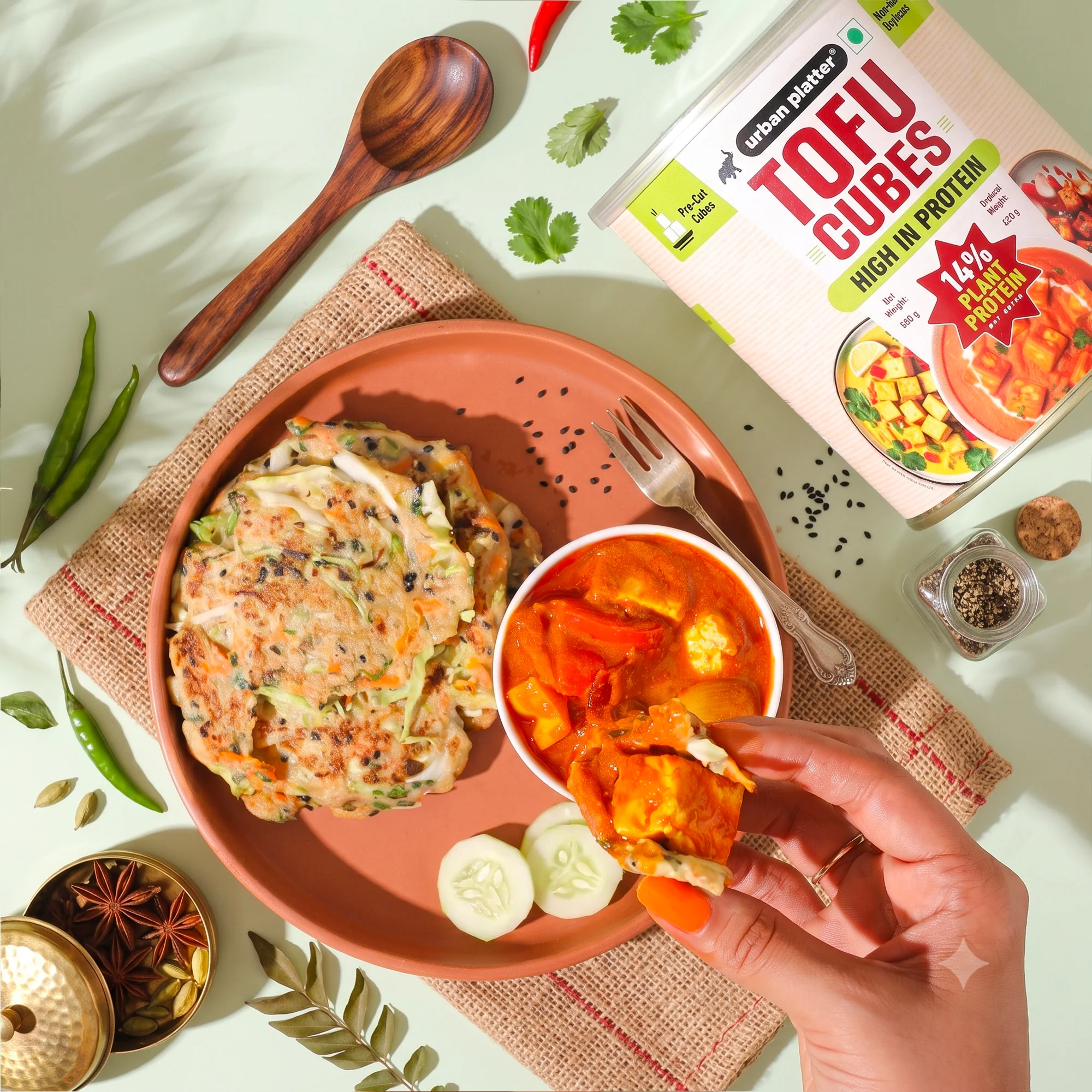 Tofu Cubes, 800g (Drained Weight: 450g | 14% Plant Protein | Ready-to-Use for Stir-Fries, Curries, Salads & Soups) - Image 10