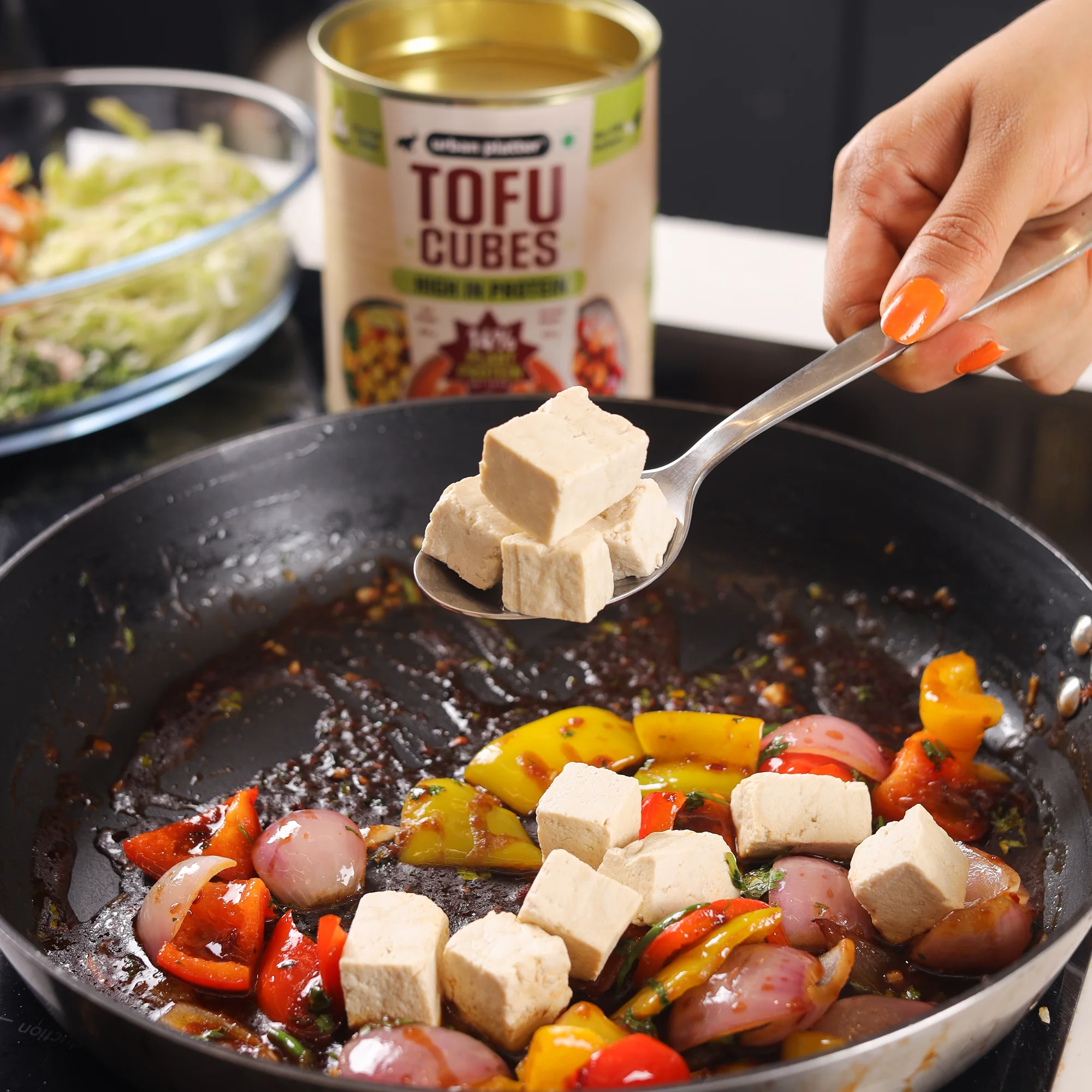Tofu Cubes, 800g (Drained Weight: 450g | 14% Plant Protein | Ready-to-Use for Stir-Fries, Curries, Salads & Soups) - Image 4