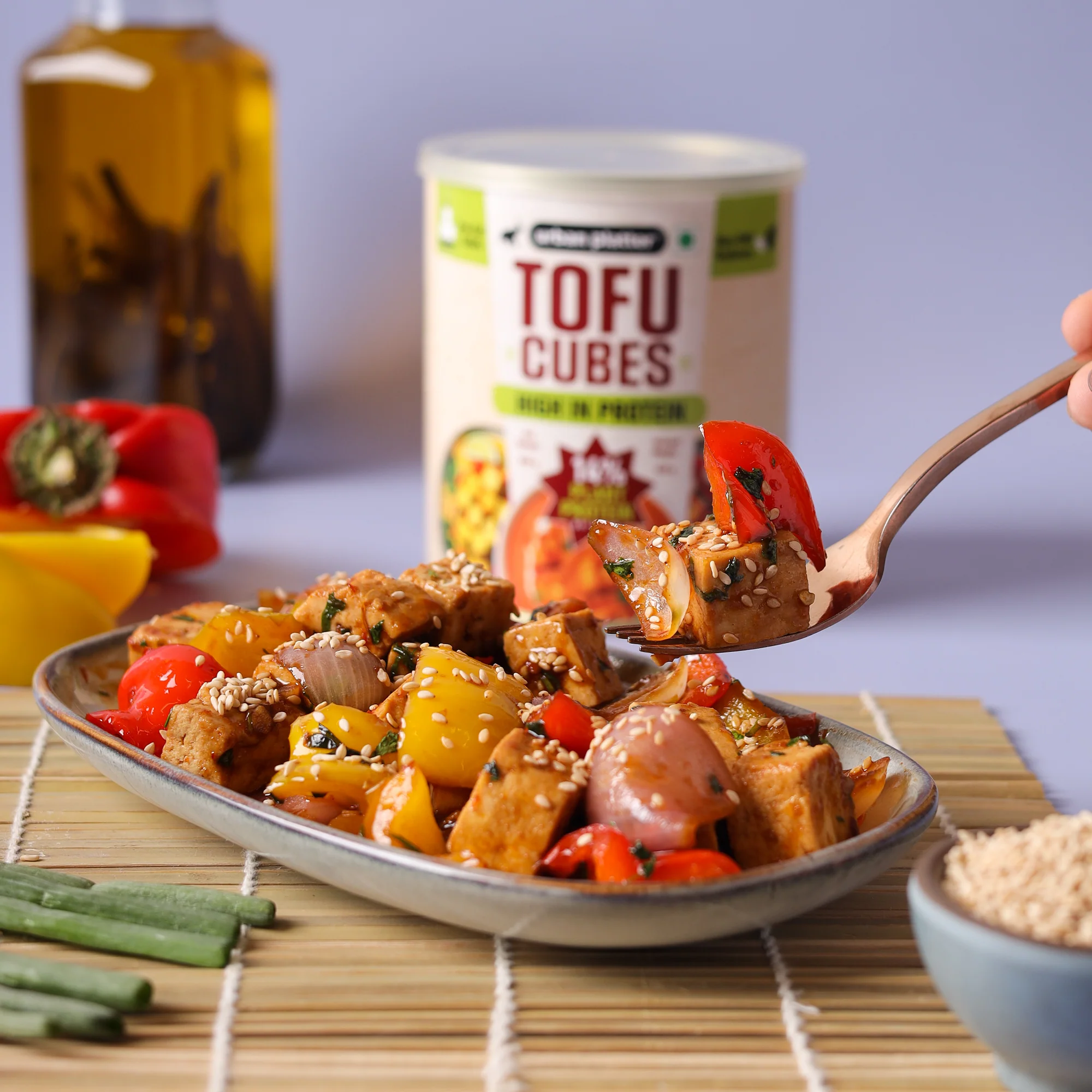 Tofu Cubes, 800g (Drained Weight: 450g | 14% Plant Protein | Ready-to-Use for Stir-Fries, Curries, Salads & Soups) - Image 6