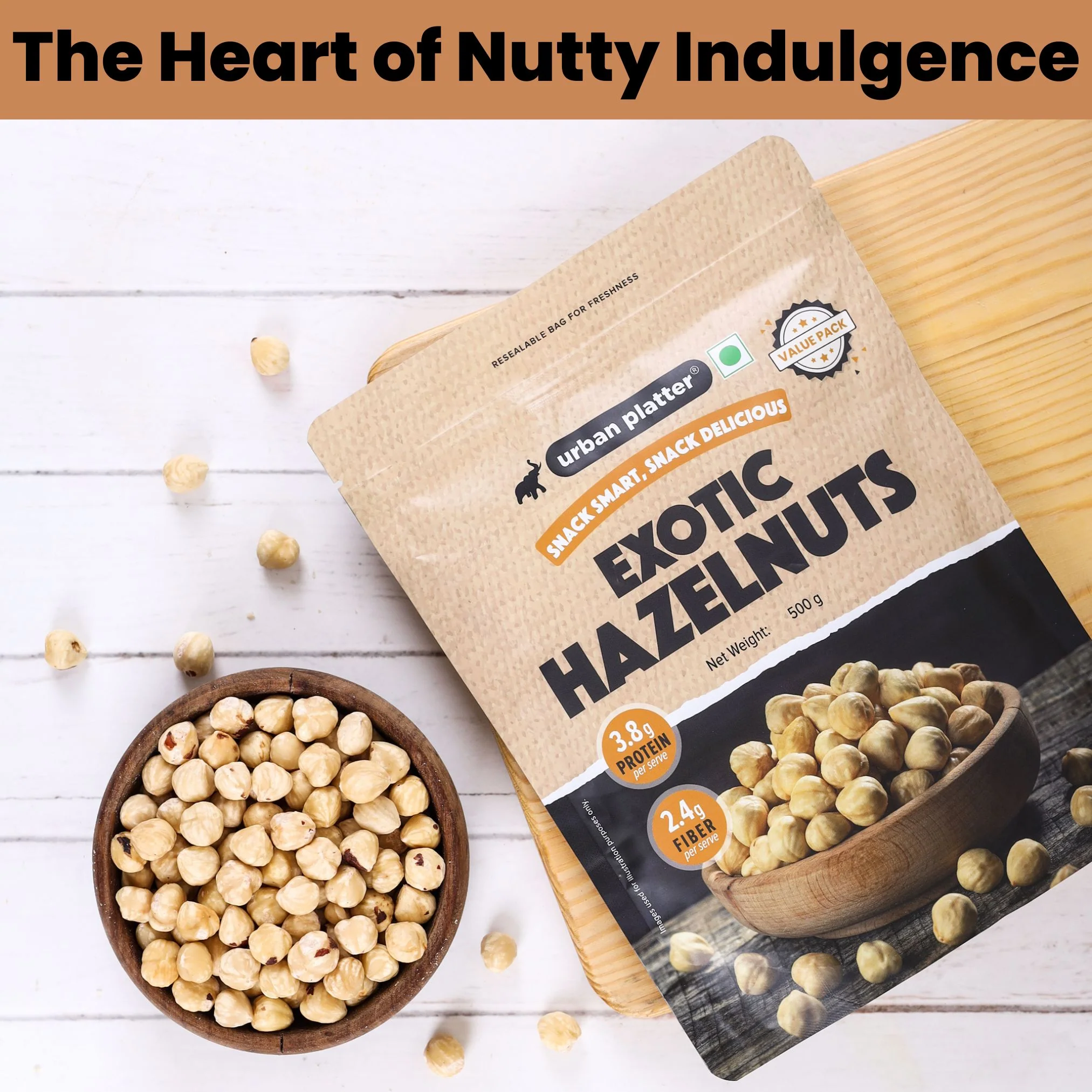Exotic Hazelnut Kernels, 500g (Protein & Fibre-Rich | Nutrient-Dense | Perfect for Snacking & Desserts) - Image 5