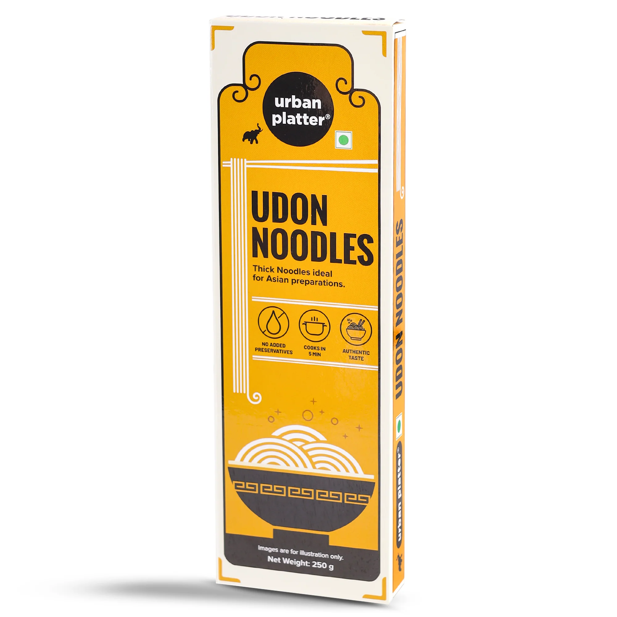 Udon Noodles, 250g (Thick Wheat Noodles, Ideal for Asian Preparations, No Added Preservatives) - Image 5