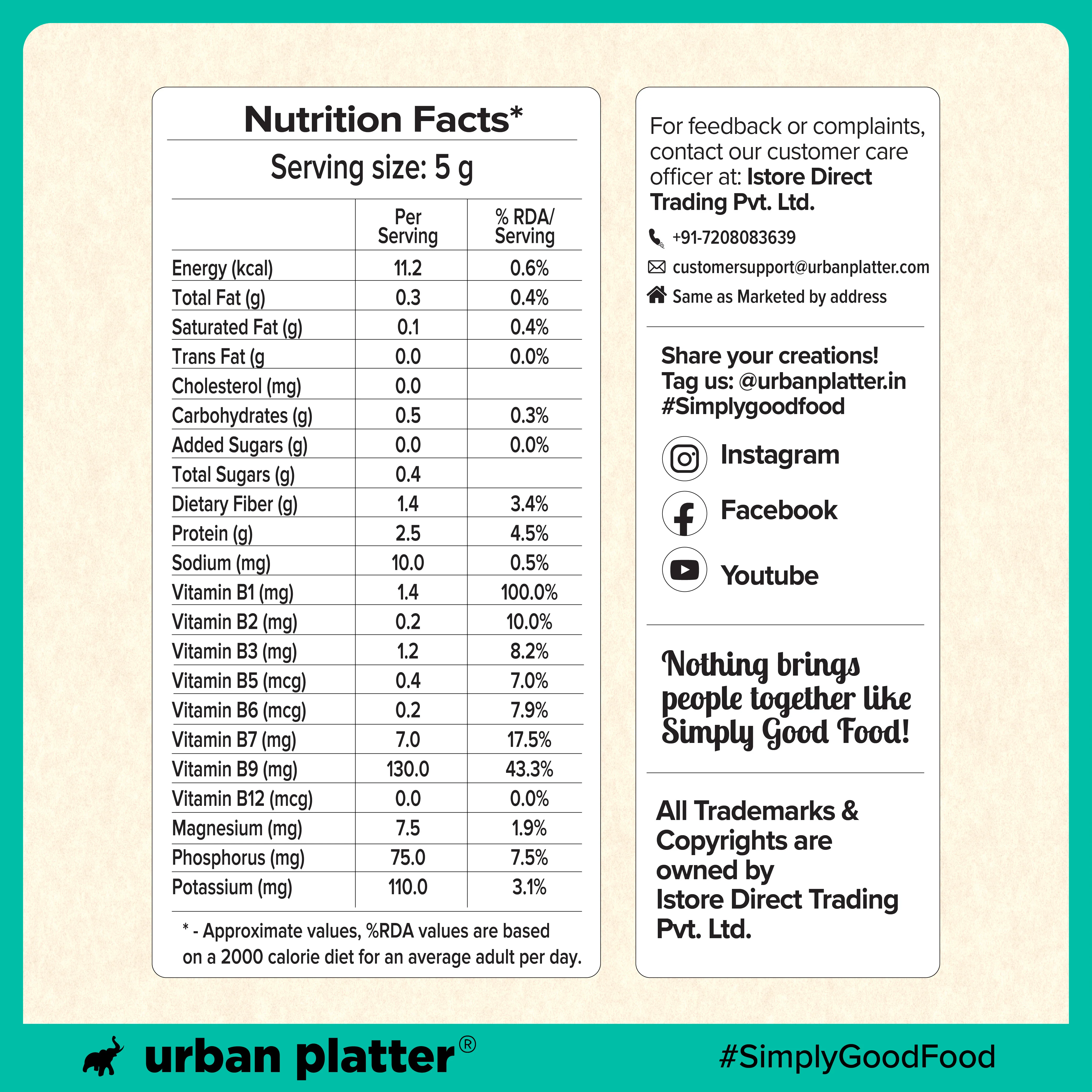 Unfortified Nutritional Yeast Flakes, 500 g (Plant Based | Nutty and Cheesy | Nooch) - Image 2