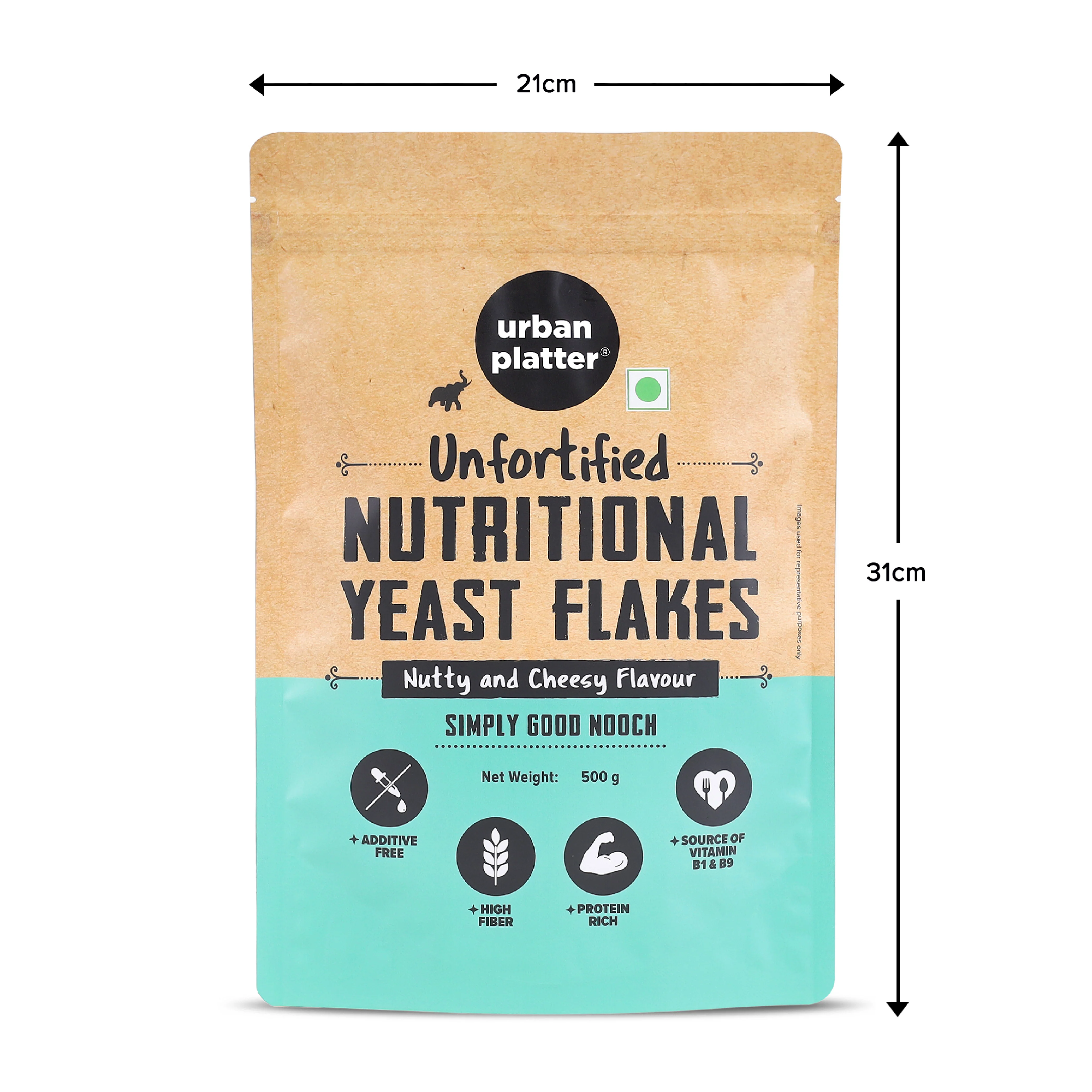 Unfortified Nutritional Yeast Flakes, 500 g (Plant Based | Nutty and Cheesy | Nooch) - Image 4