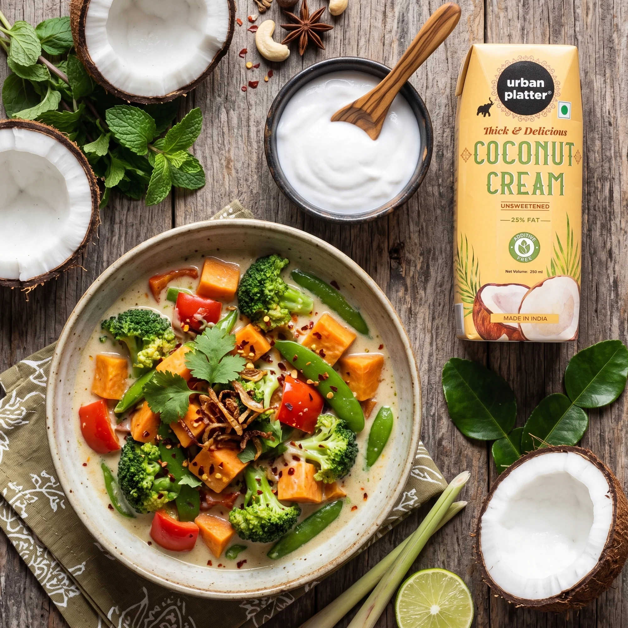 Unsweetened Coconut Cream, 250ml [ 23% Fat, Additive-Free, Made in India, 100% Pure & Thick, Clean Label] - Image 8