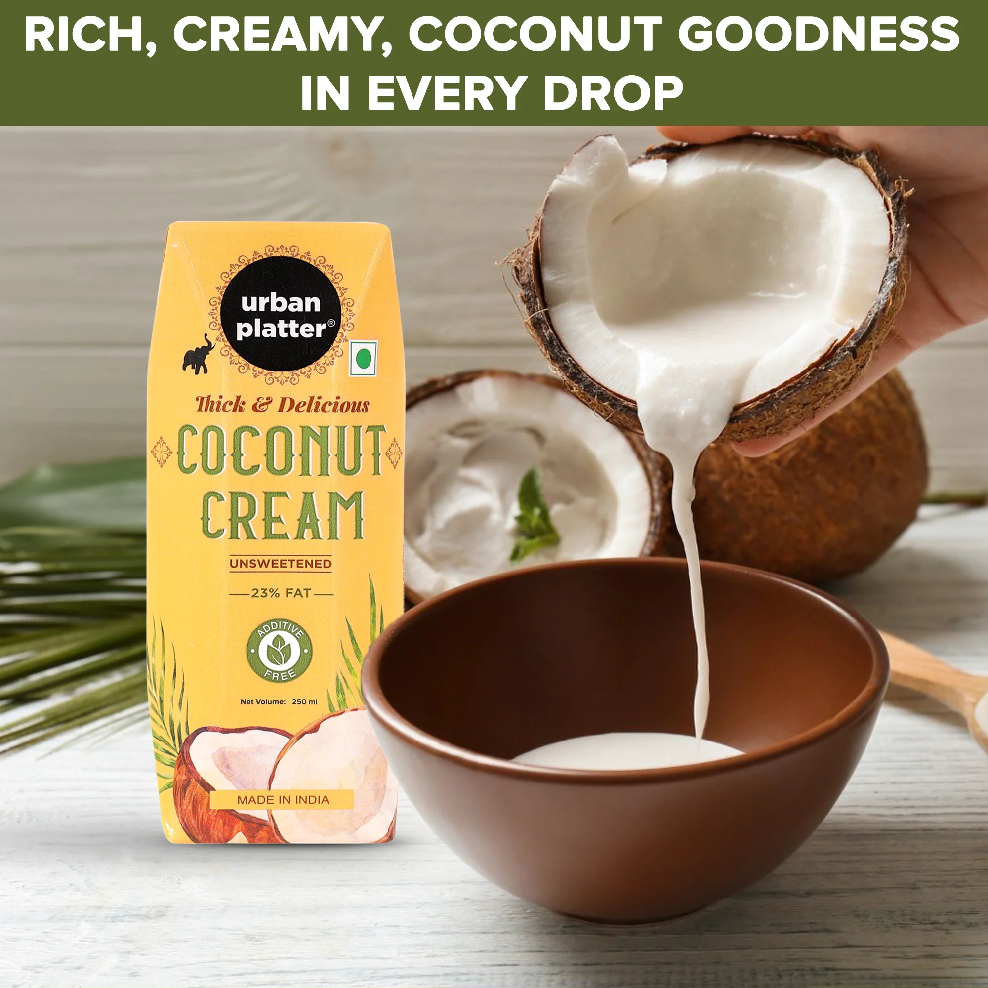Coconut Cream, 250ml (Additive Free | 23% Fat | Pack of 21) - Image 7