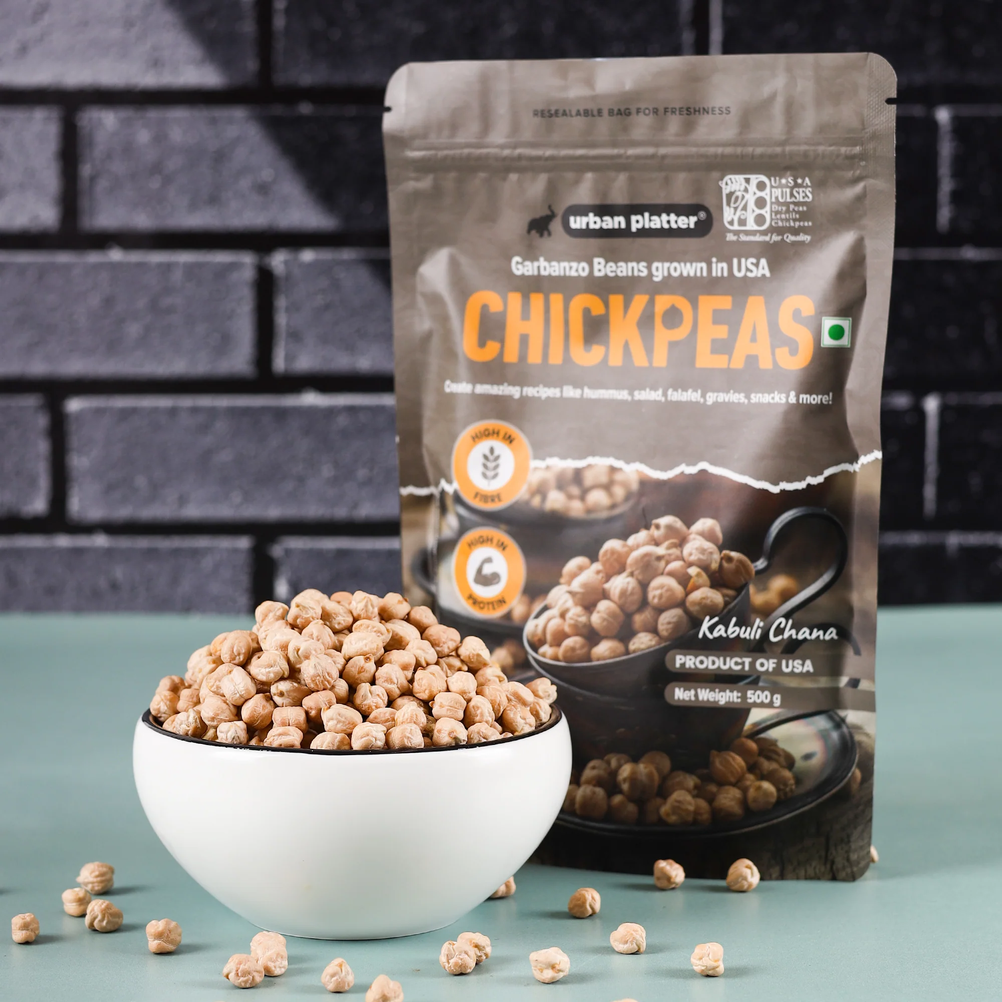 USA Chickpeas, 500g (Kabuli Chana | Garbanzo Beans | High in Fibre & Protein) - Image 5