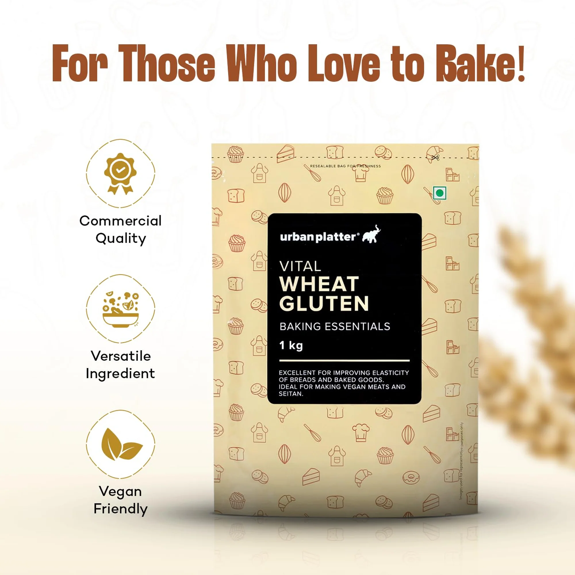 Vital Wheat Gluten, 500g (High-Protein Baking Essential, Key Ingredient for Seitan, Adds Elasticity & Structure, Ideal for Breads) - Image 5