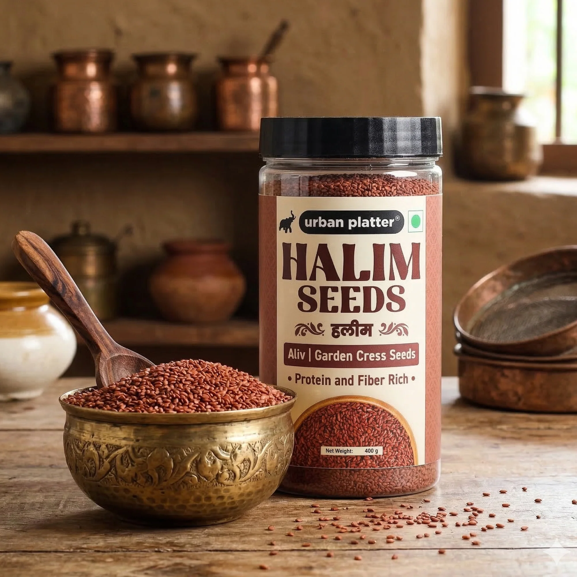 Halim Seeds, 400g (Garden Cress/ Aliv Seeds, Protein & Fiber Rich Superfood, Nutrient Dense Seeds for Laddoos, Halwa & Traditional Recipes) - Image 4