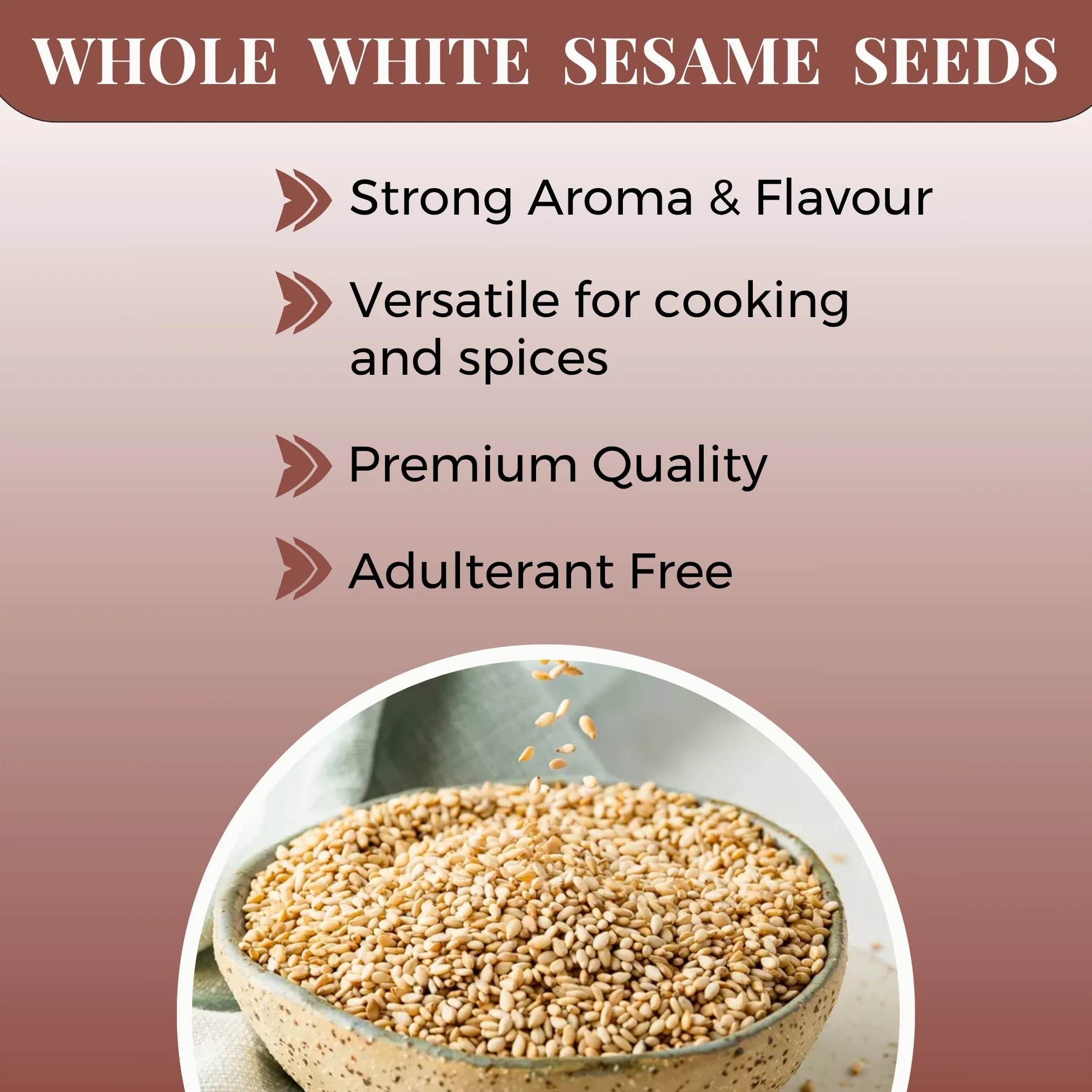 White Sesame (Safed Til) Seeds Shaker Jar, 600g - Image 5