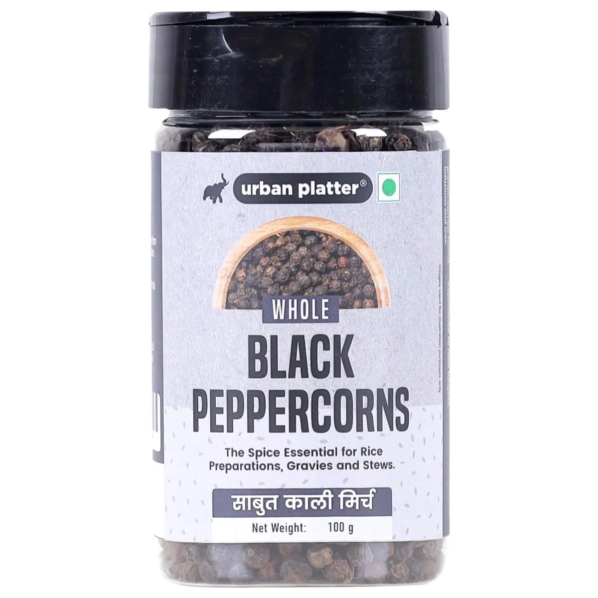 ⁠Whole Black Pepper, 100g (Sabut Kali Mirch | Bold & Aromatic | Metabolism Booster)