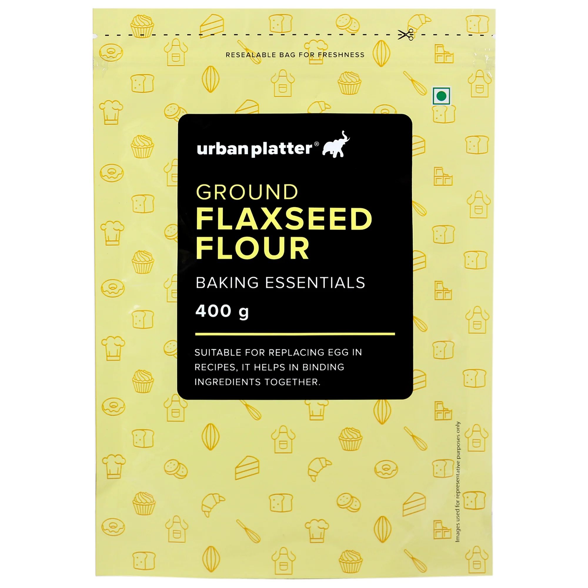 Whole Ground Flax Seed Flour (Alsi Powder, Coarsely Ground, Excellent for Rotis and Baking)