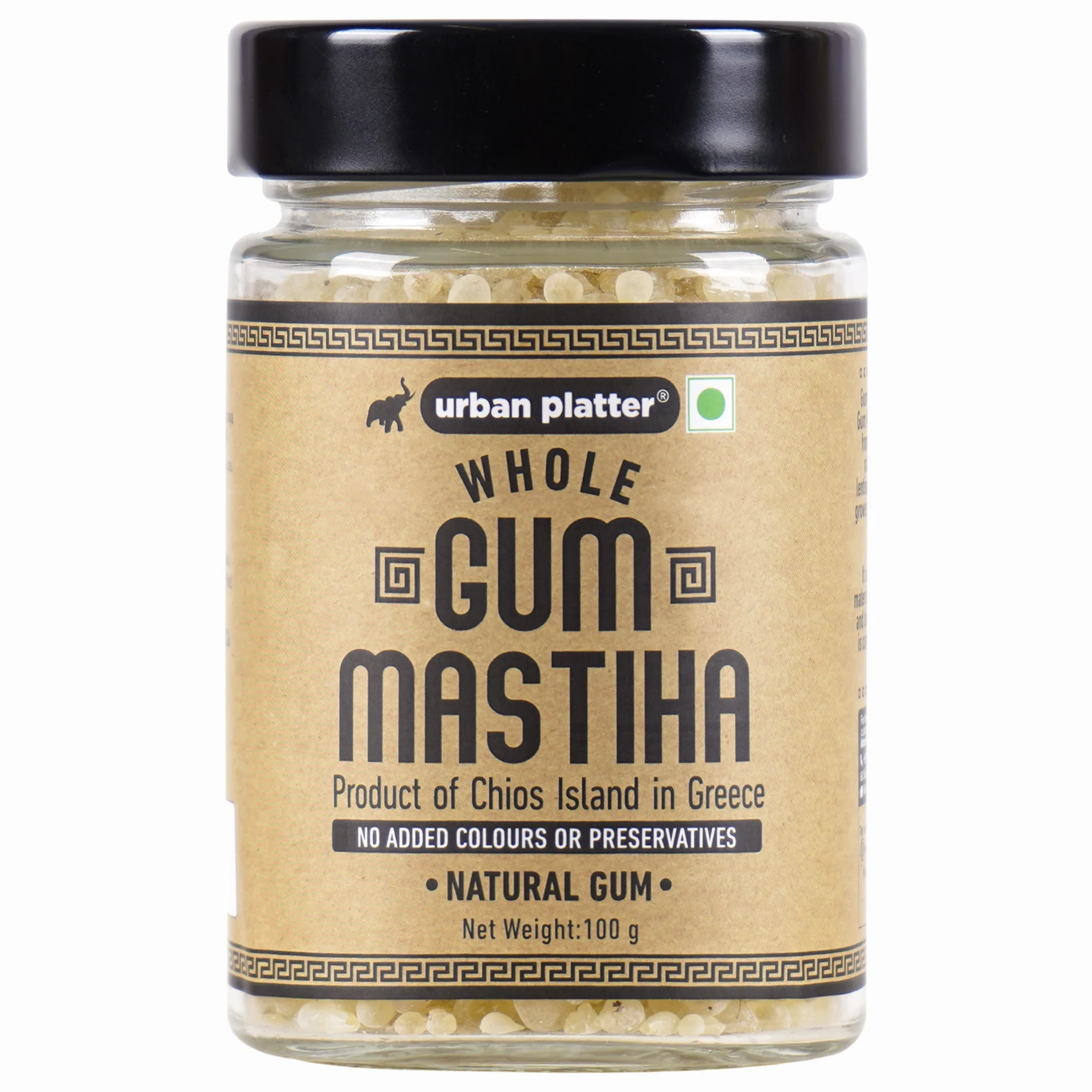 Whole Gum Mastiha, 100g (Mastic Gum / Mastiha of Chios Island from Greece; Pistacia Lentiscus | Natural Chewing Gum | Aids in Digestion)