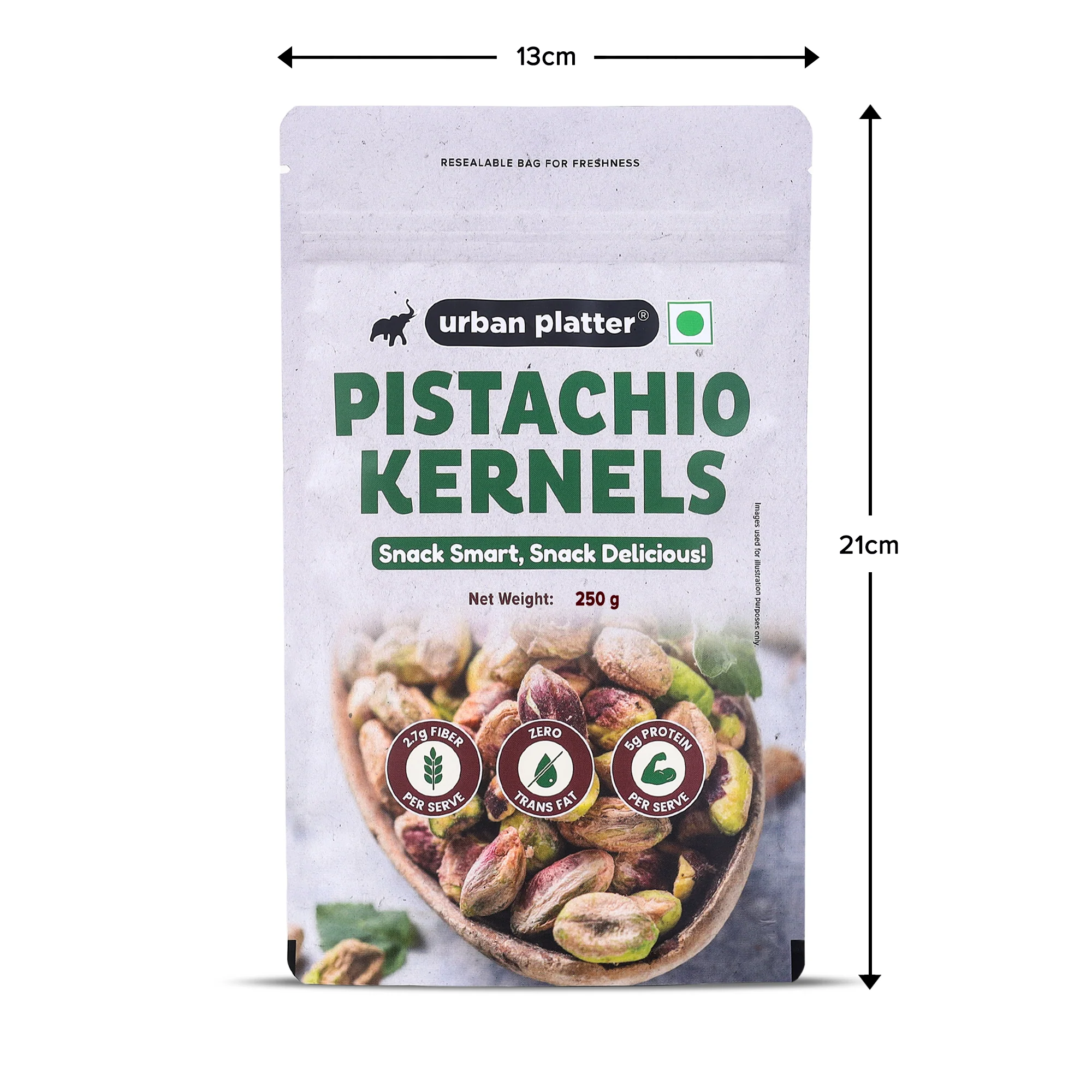 Pistachio Kernels, 250g (Shell Removed Pista | Unroasted and Unsalted | fibre & Protein-Rich | Heart-Healthy Snack) - Image 5