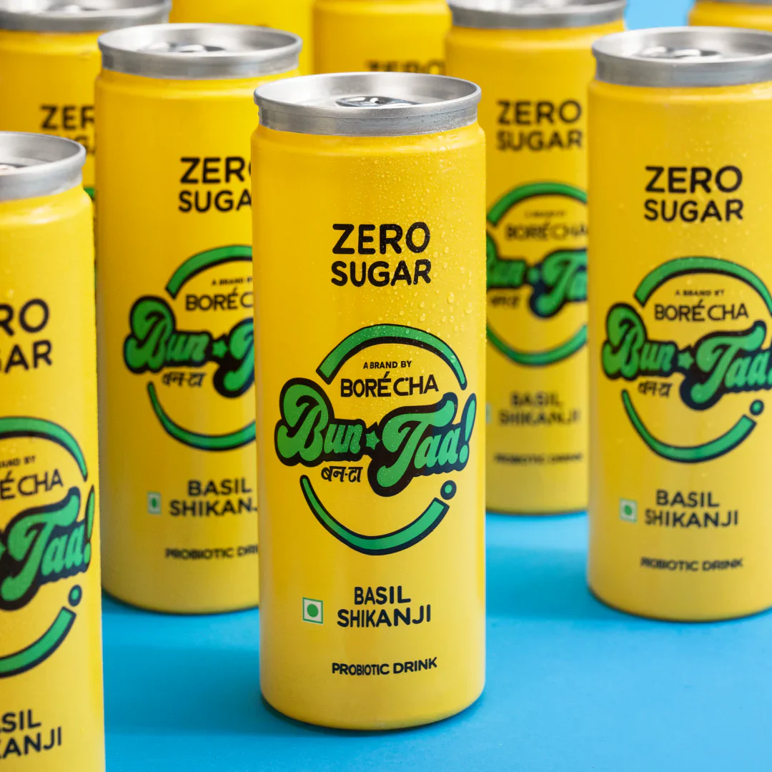 Zero Sugar Probiotic Basil Soda Shikanji Bun-taa! Series, 330ml - Image 2